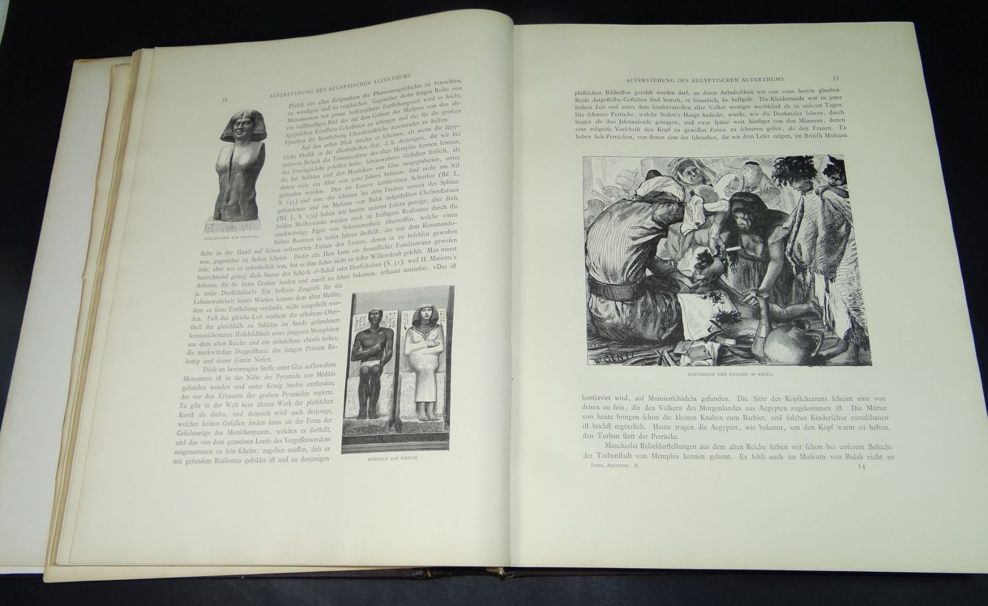 Ebers Georg, Aegypten, Ägypten in Bild und Wort Band I und II, 1879, Bde., Folio. 387/432 S., mit - Bild 9 aus 10