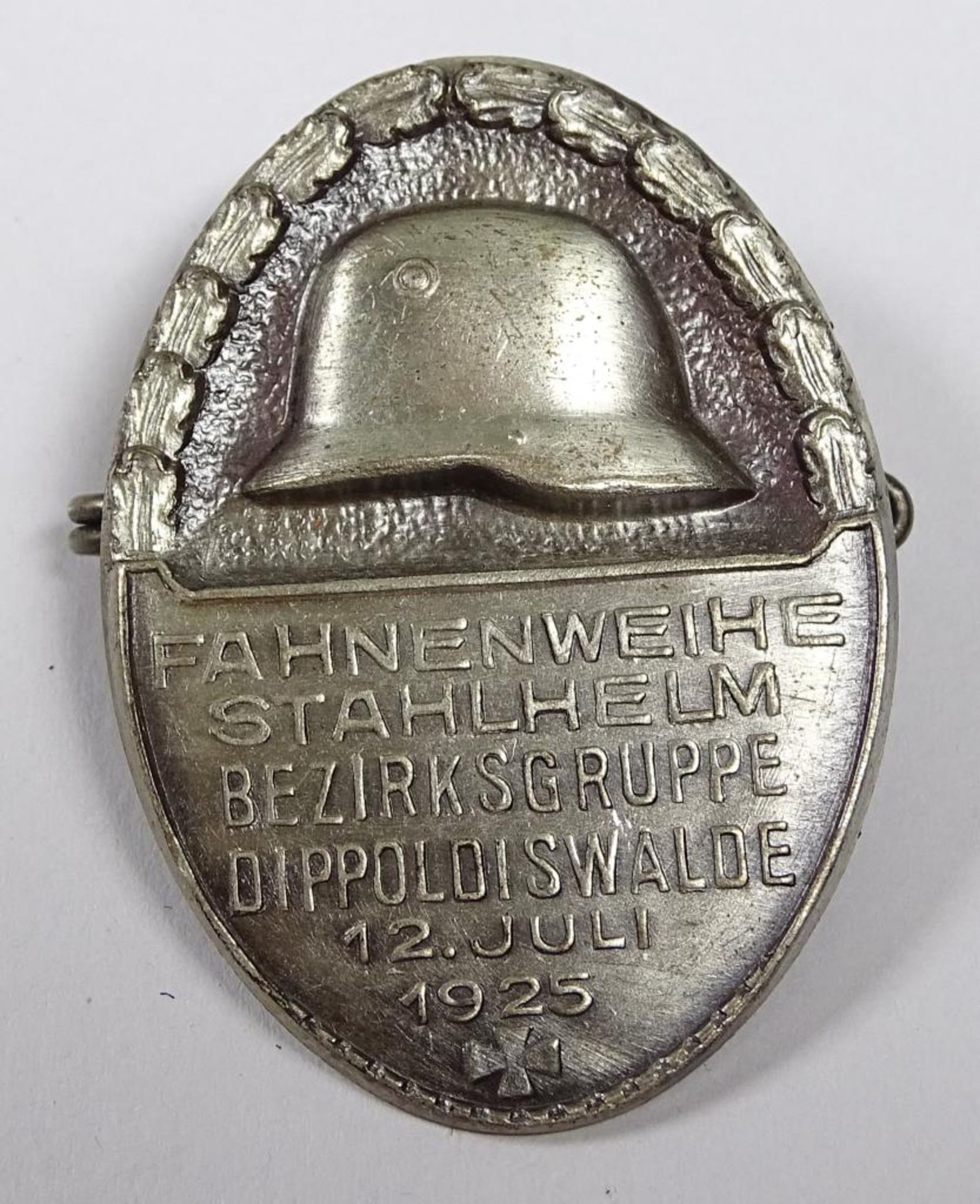 Anstecker ,"Fahnenweihe Stahlhelm Bezirksgruppe Dippoldiswalde 12.Juli 1925"