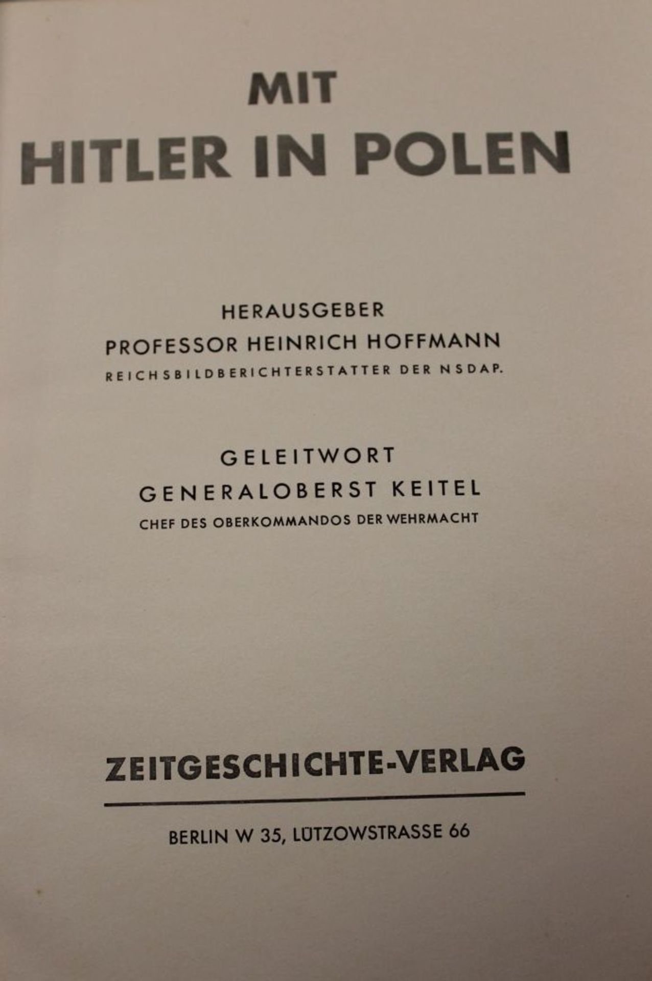 Mit Hitler in Polen, Prof. Heinrich Hoffmann, 1939, Paperback. - Bild 2 aus 3