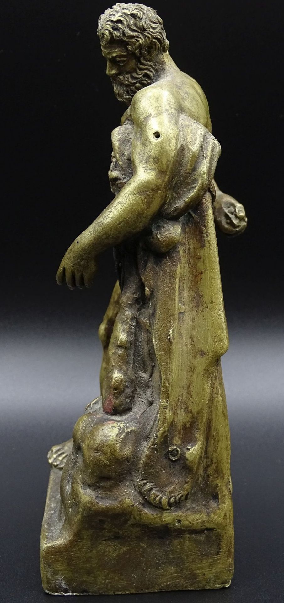 antike Bronze, griechischer Athlet?, Alters-u. Gebrauchsspuren, H-14 cm - Bild 3 aus 6