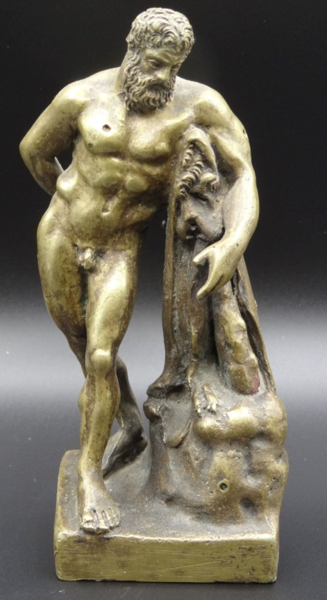 antike Bronze, griechischer Athlet?, Alters-u. Gebrauchsspuren, H-14 cm - Bild 2 aus 6