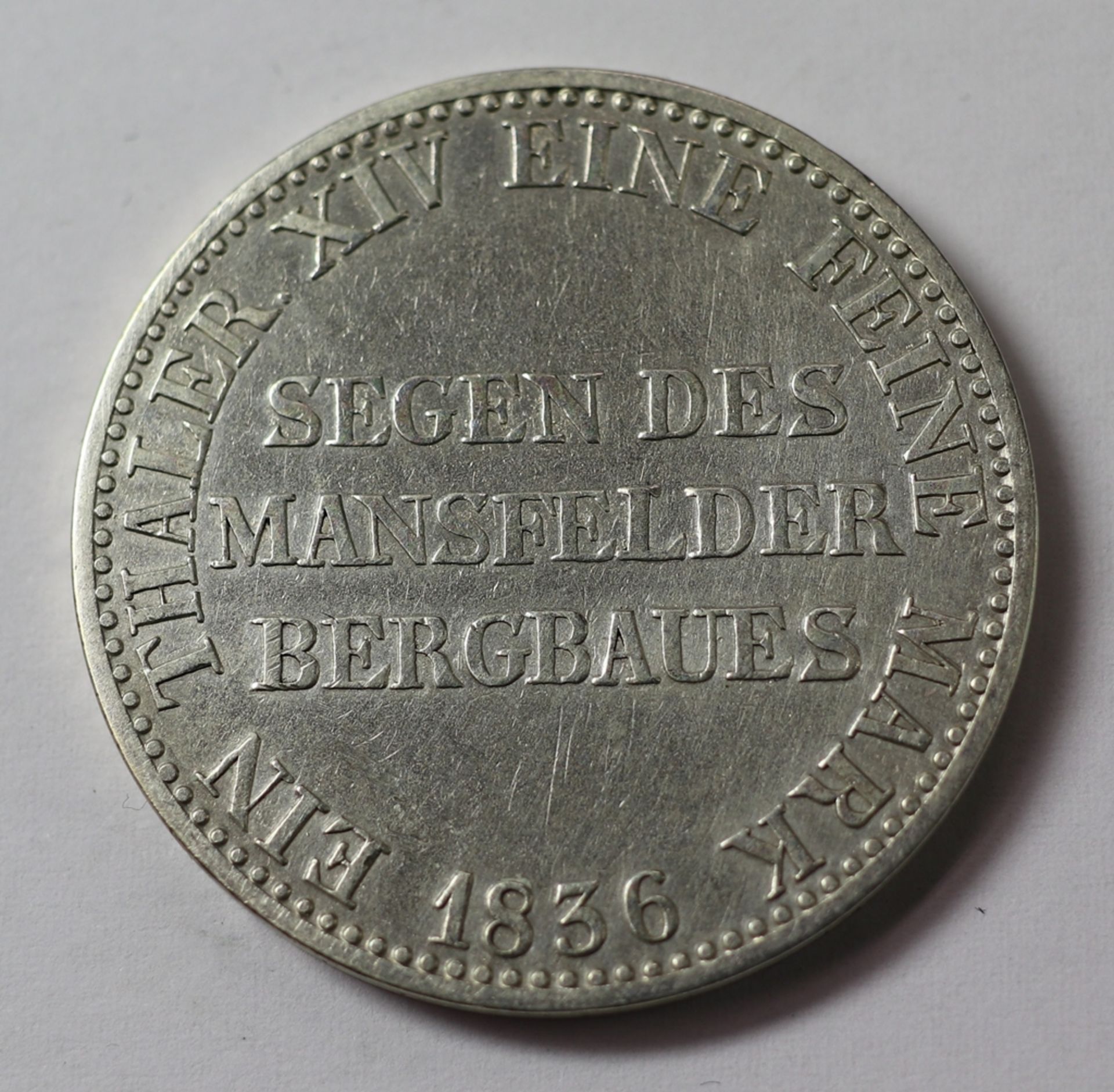 Ausbeutetaler, Friedrich Wilhelm III. von Preußen, (1829-1840), 1836 A, ss-vz., 22,27gr - Bild 2 aus 2