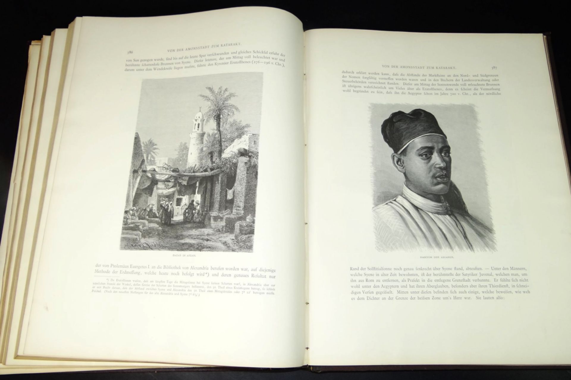 Ebers Georg, Aegypten, Ägypten in Bild und Wort Band I und II, 1879, Bde., Folio. 387/432 S., mit - Bild 10 aus 10