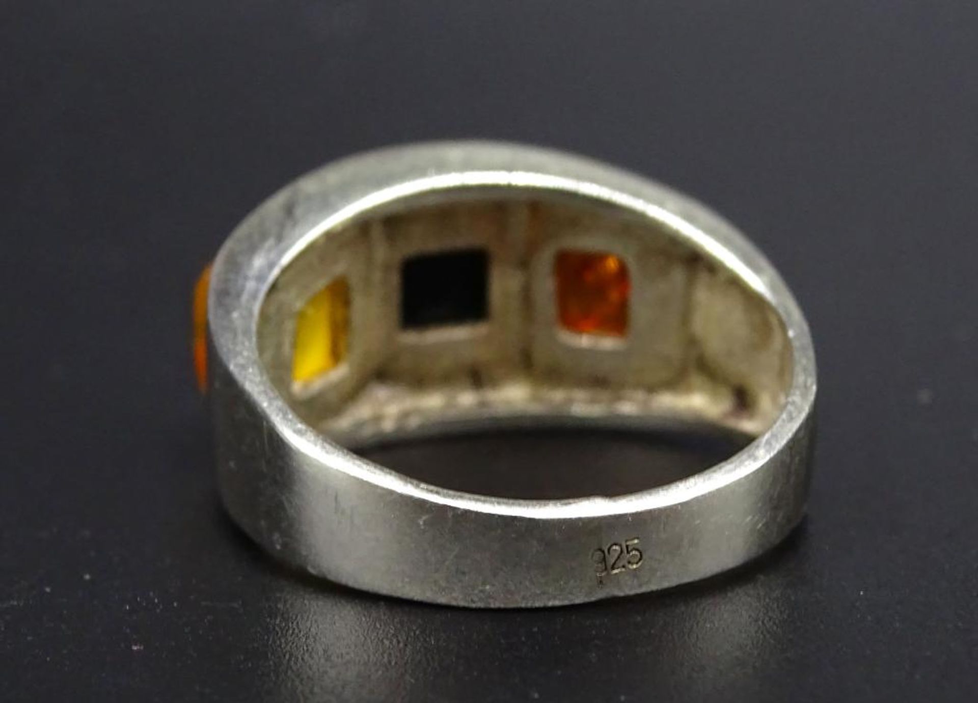 Bernstein Ring, Silber 925/000, 5,5gr., RG 55 - Bild 4 aus 4