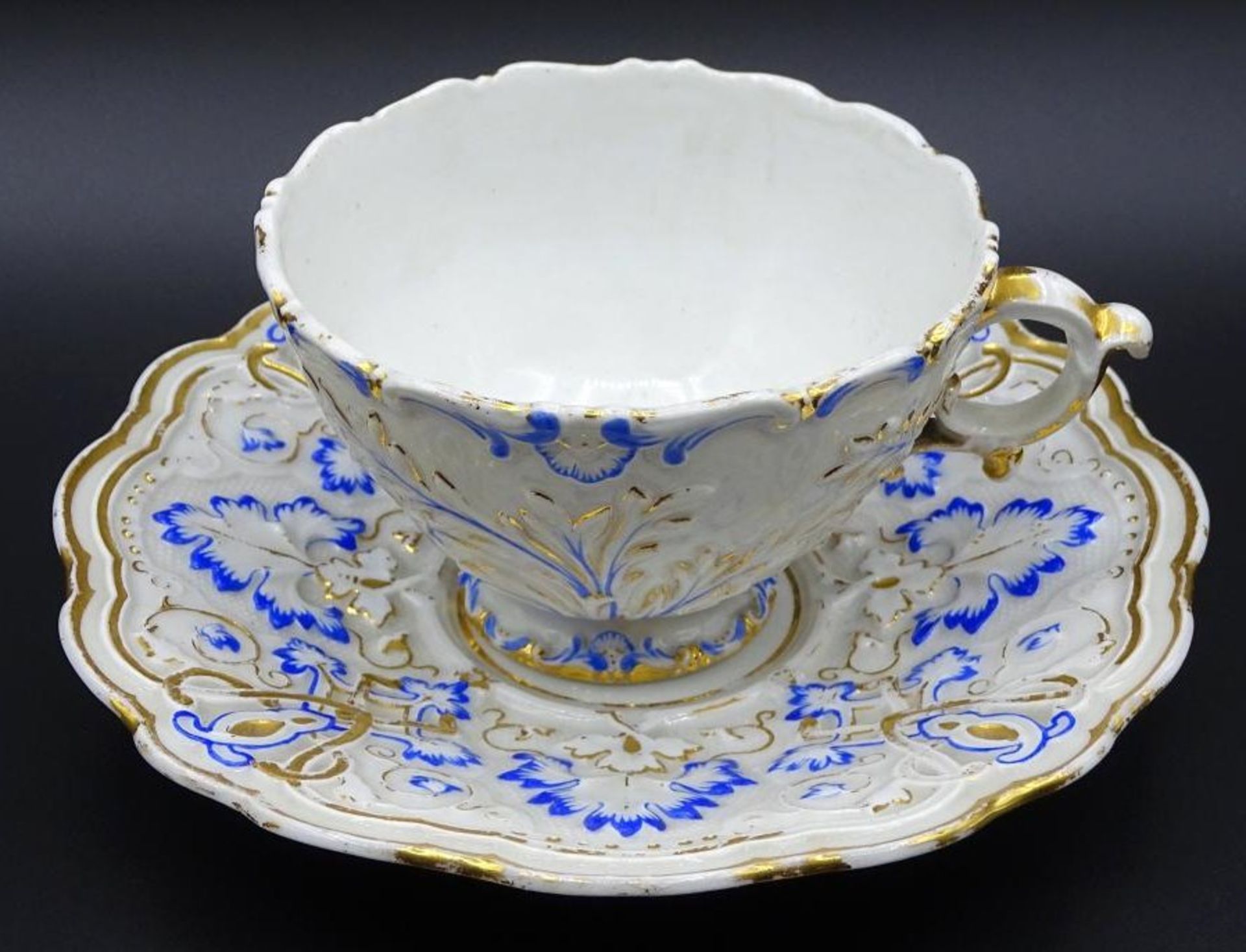 Prunktasse mit U.T. "Meissen" um 1800 - Bild 3 aus 5