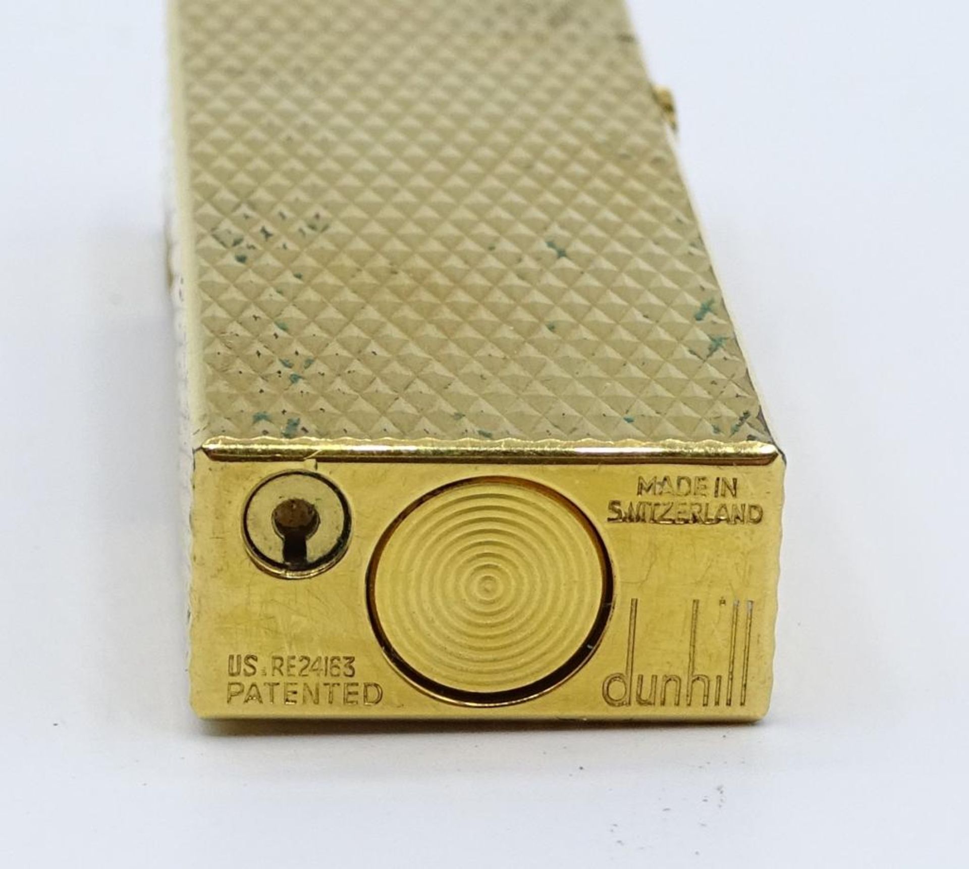 "DUNHILL" Feuerzeug,in Etui,vergoldet,L- 64mm - Bild 2 aus 3