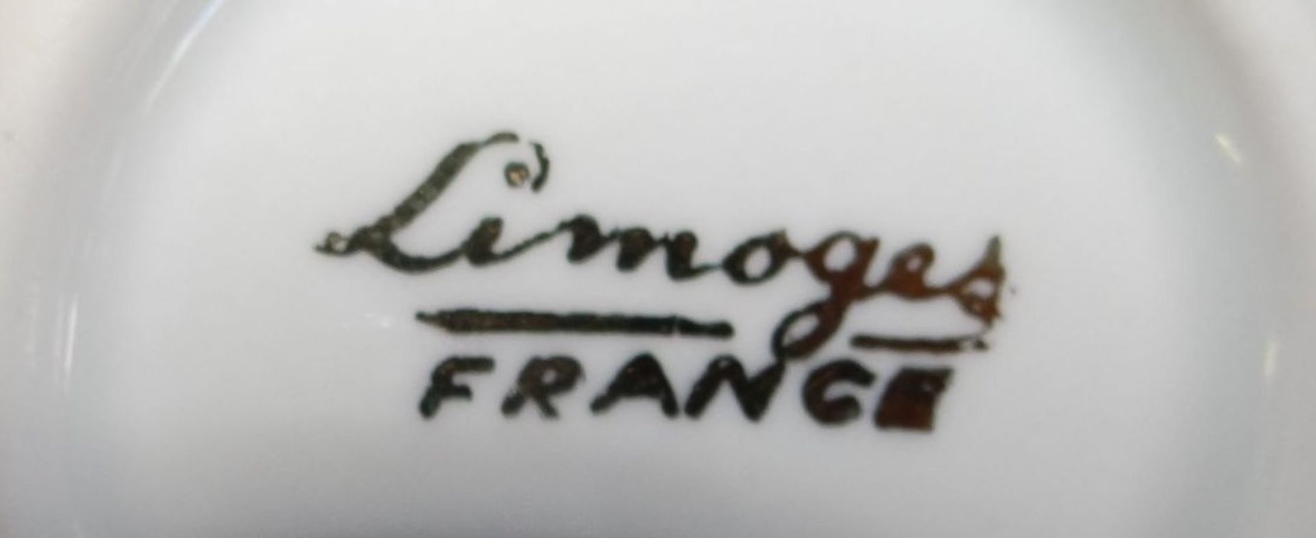runde Deckeldose mit Parkszene "Limoges" France, H-4,4 cm, D-13 cm - Bild 5 aus 5