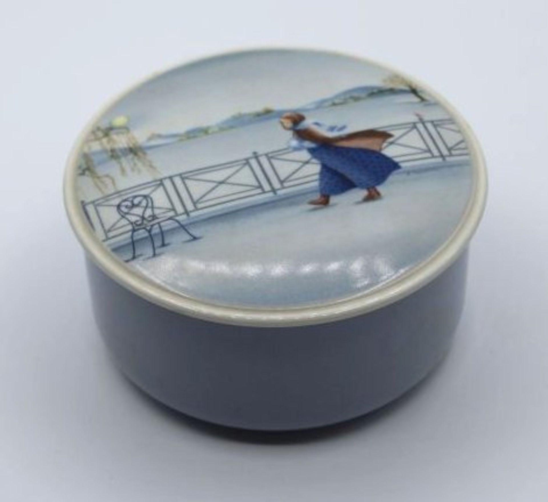 runde Deckeldose, Villeroy & Boch, Der Winter, H-5cm D-10,5cm.