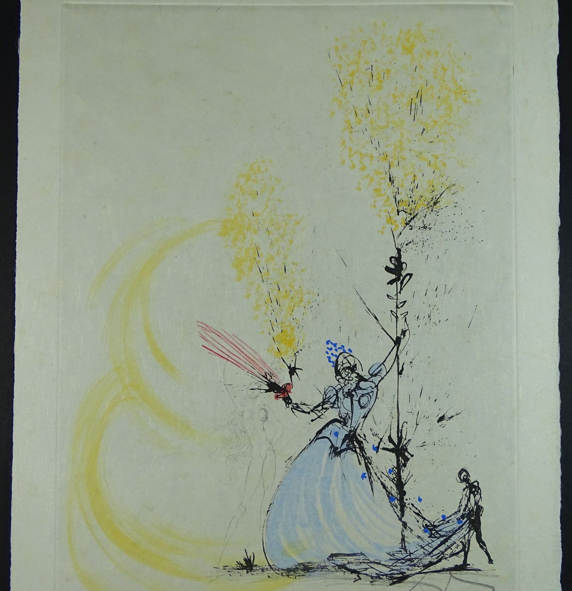 Salvador DALI (1904-1989), Farbradierung auf Bütten, Nr. 8/95, signiert, 38x28 c - Bild 2 aus 4