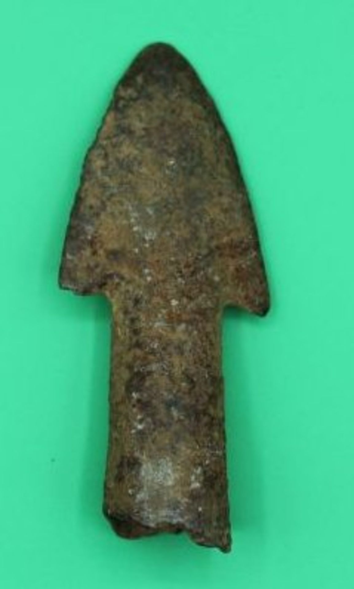 Ausgrabung, Speerspitze , Bronze, lt. Einlieferer Han Dynastie ca. 200 v.Chr., Fundort Juan Jiang,