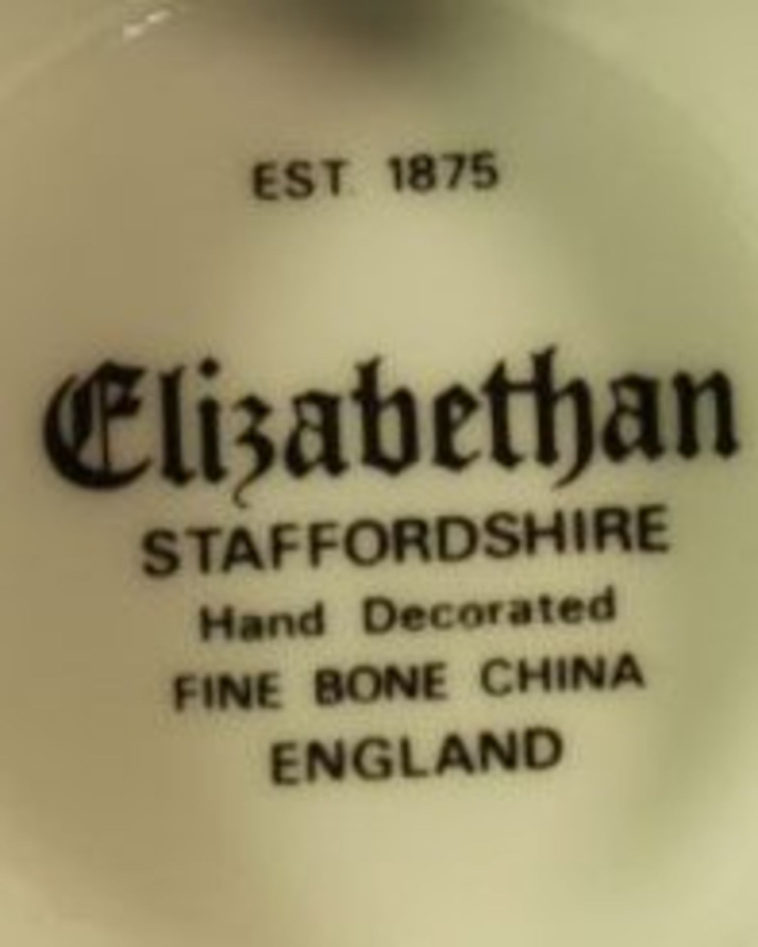 Monats-Tasse mit U.T. "Elizabethan", Januar, England, Tasse H-7,5cm. - Bild 2 aus 2