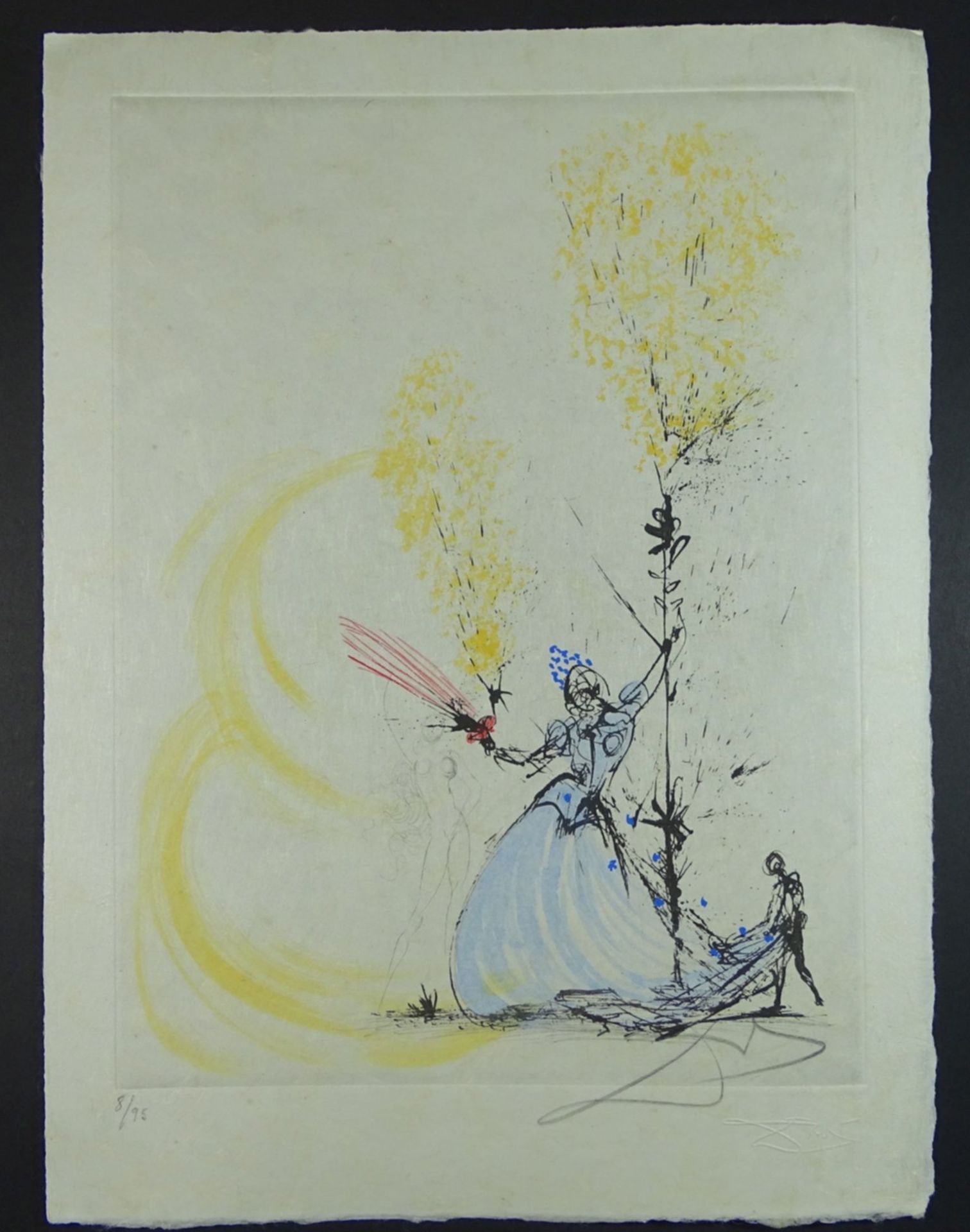 Salvador DALI (1904-1989), Farbradierung auf Bütten, Nr. 8/95, signiert, 38x28 c