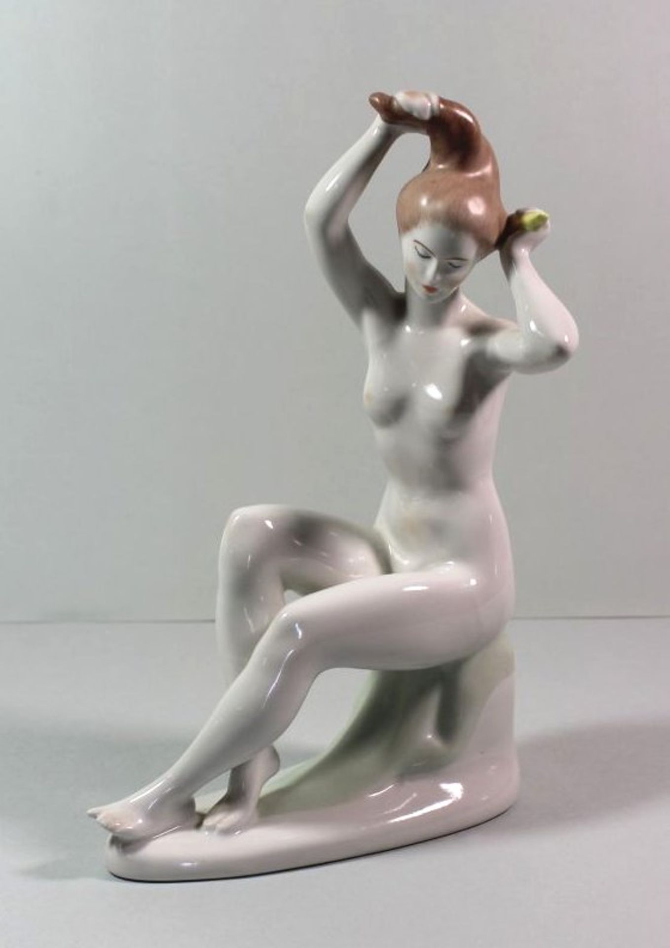 Figur, weibl. Akt, Budapest, H-22,5cm.