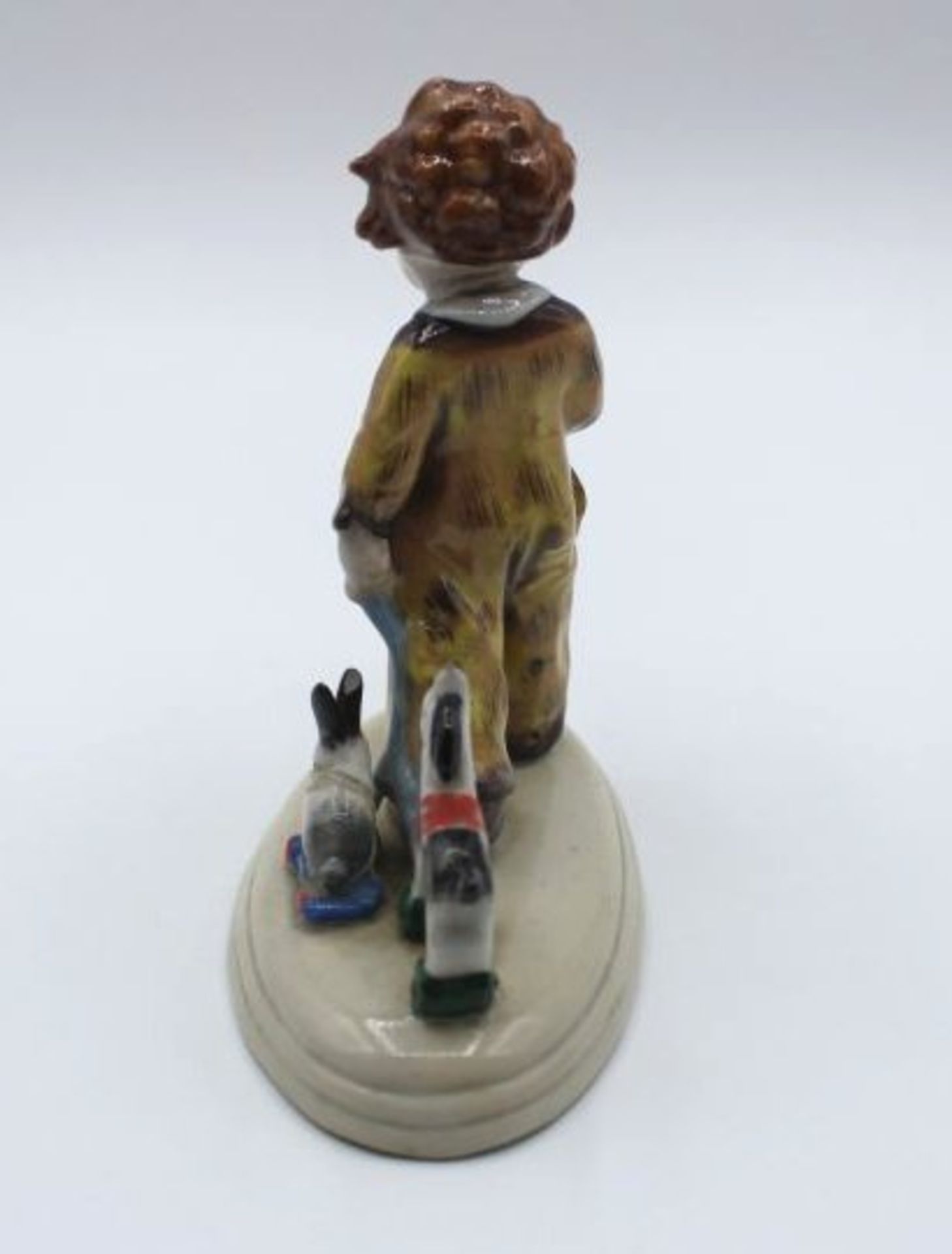 Figur, Knabe mit Kerze, ungemarkt, wohl 40er Jahre, H-11cm. - Bild 2 aus 5