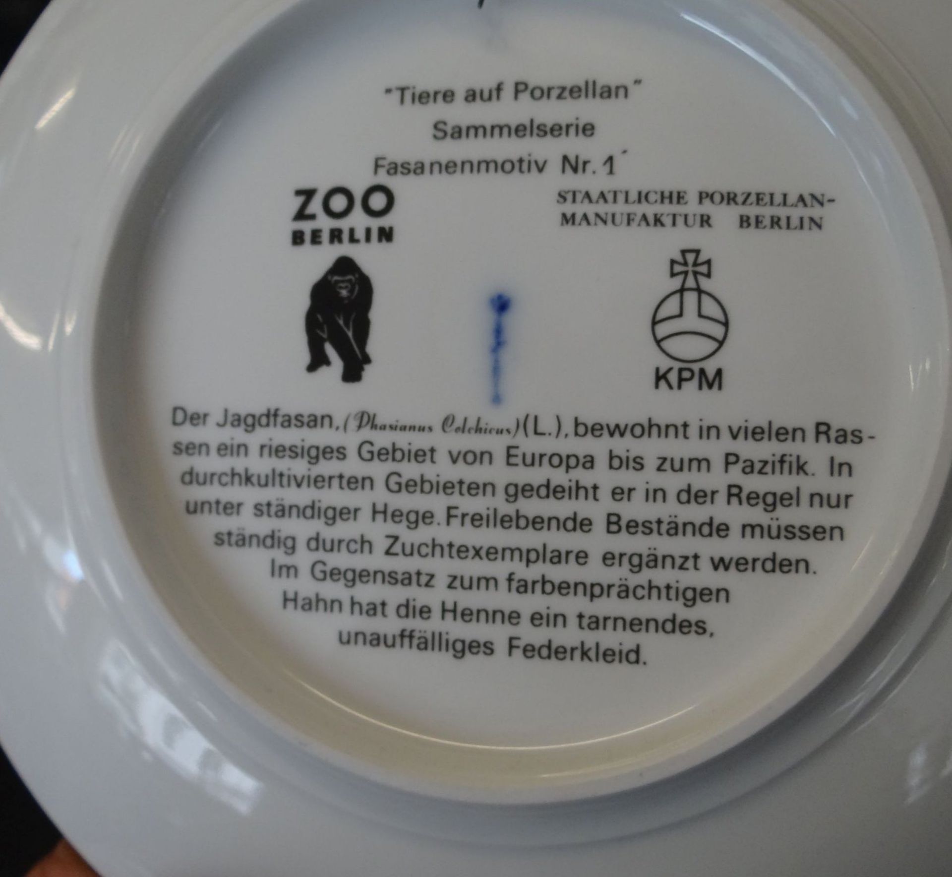 *7x Sammelteller"KPM" Berlin mit Tiermotiven, D-20 cm.. - Bild 6 aus 6