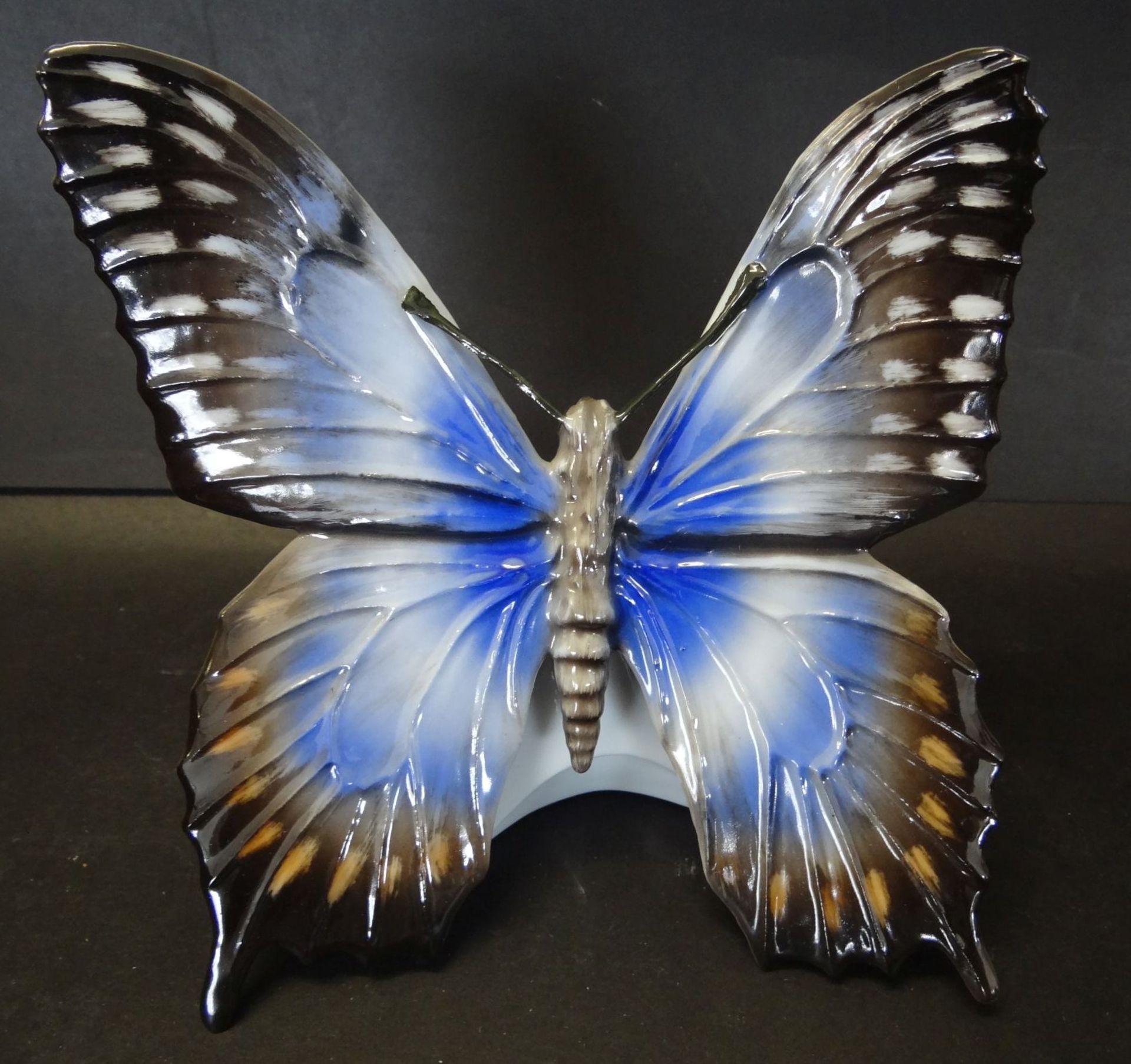 *grosser Schmetterling auf Ständer, "Martinu" Spain, 16x15 c - Bild 2 aus 5