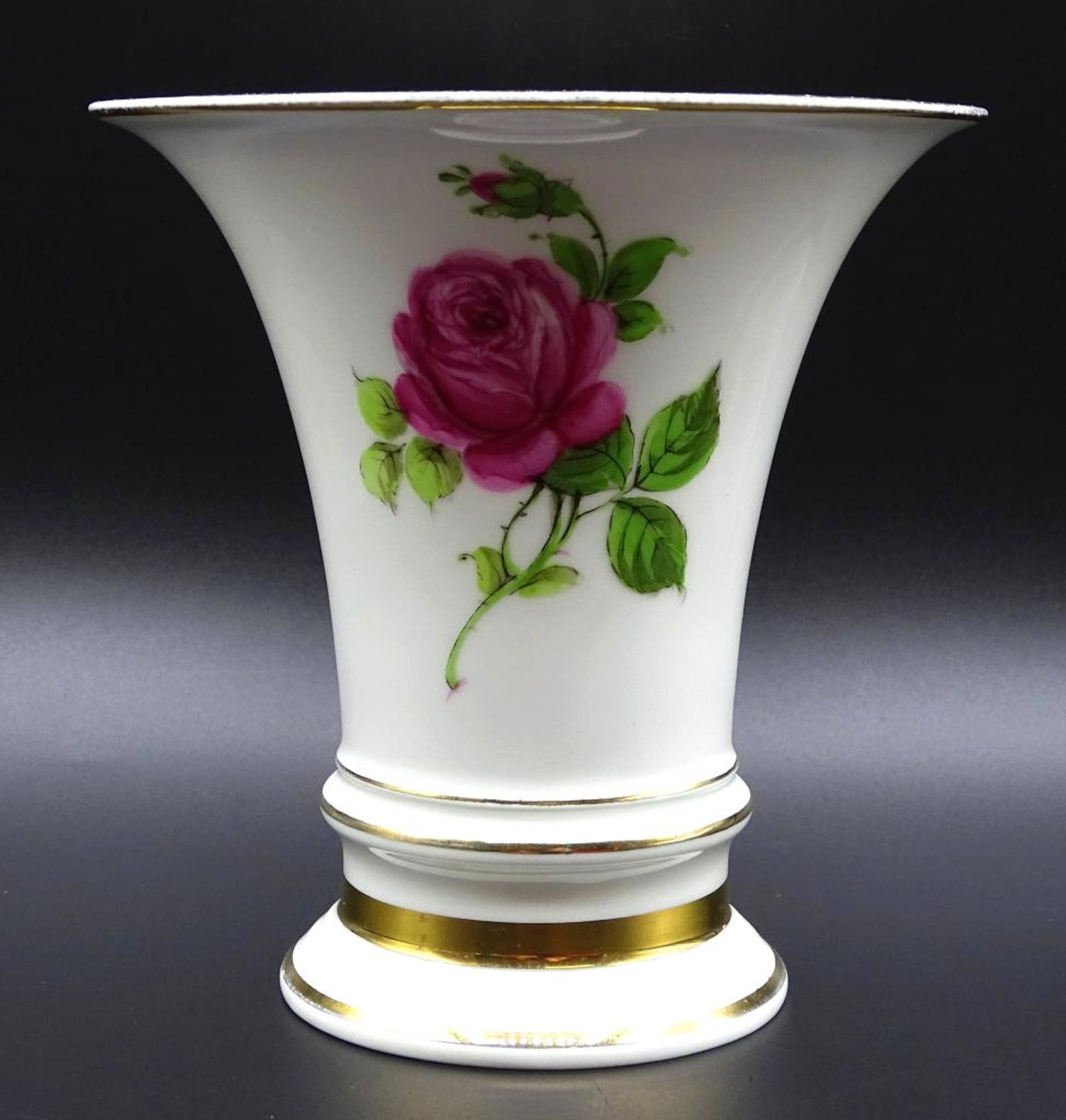 *Vase "Fürstenberg" Rosendekor, H-14 c