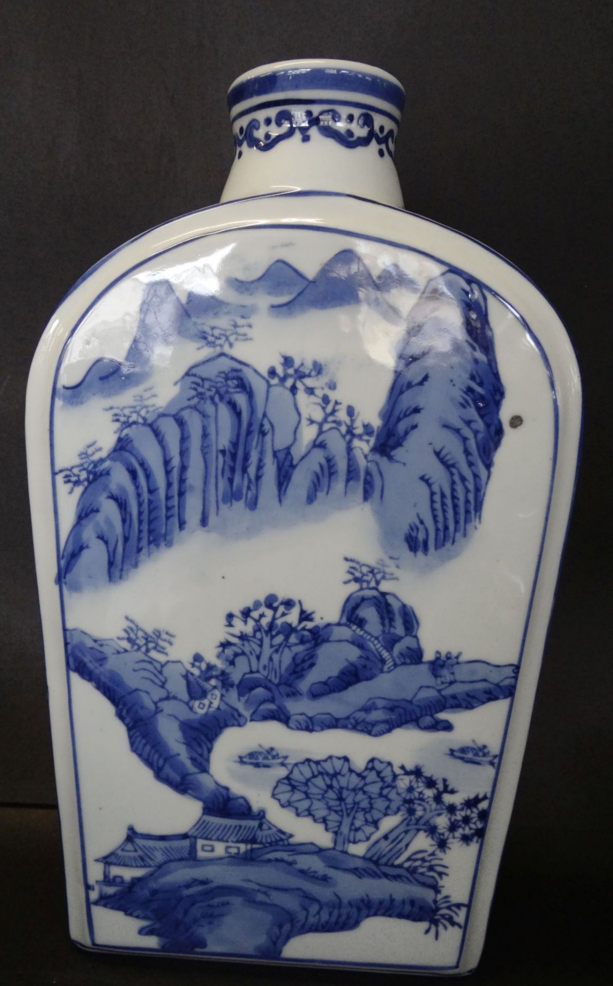 *grosse China-Flasche?, Blaumalerei, H-30 cm, B-17 cm - Bild 2 aus 4