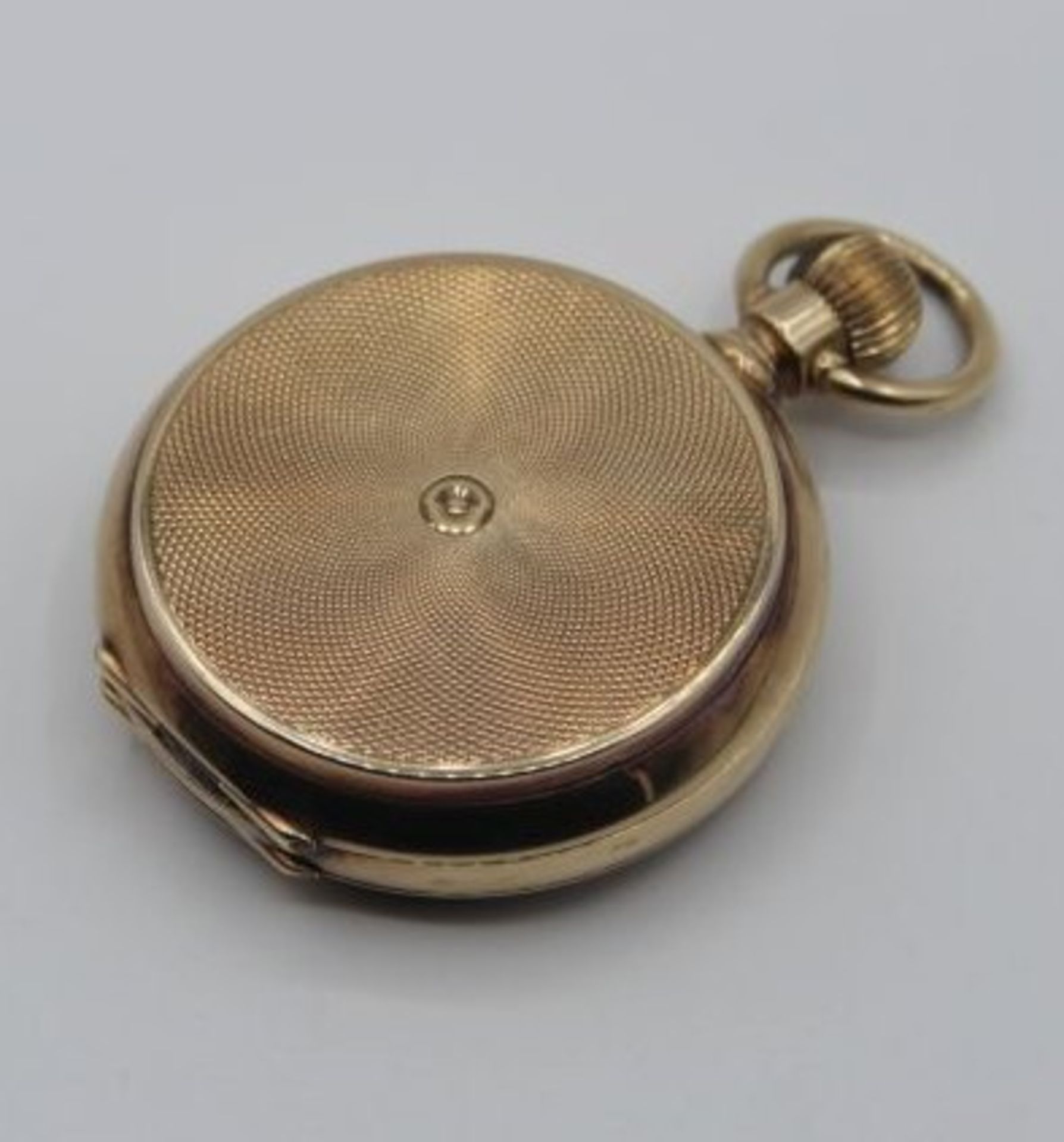 Tascheuhr um 1900, 14 Karat Gold, 2seitig beschaubar, Uhrzeit verso Kalendarium, Glas bei - Bild 5 aus 6