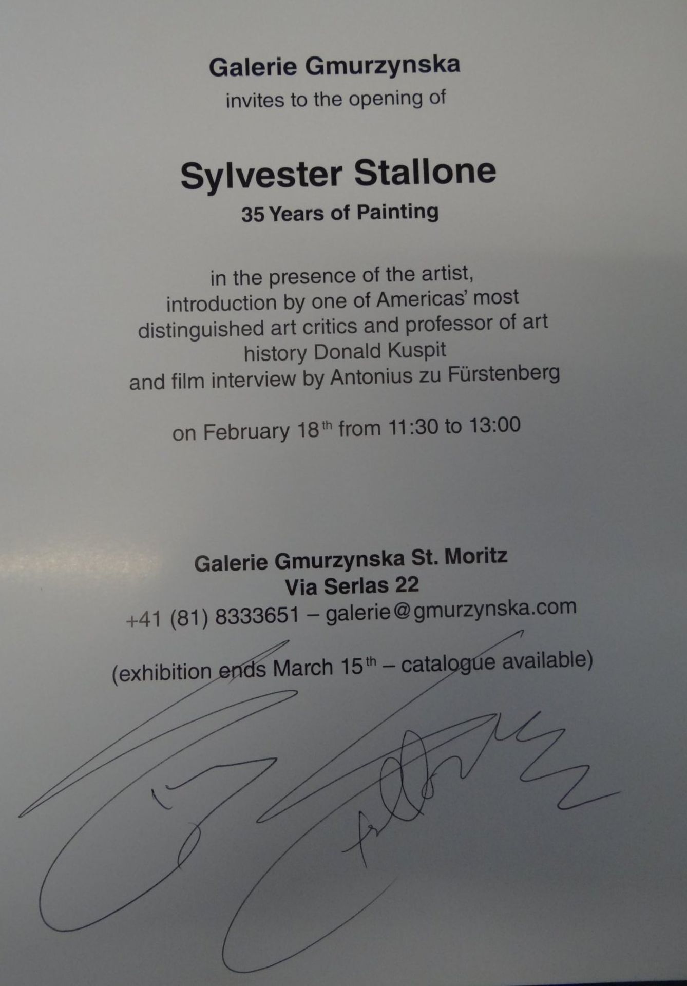 Grossbildband "unscripted paintings" Ausstellungskatalog Sylvester Stallone in St.Moritz,2011, mit - Bild 4 aus 5