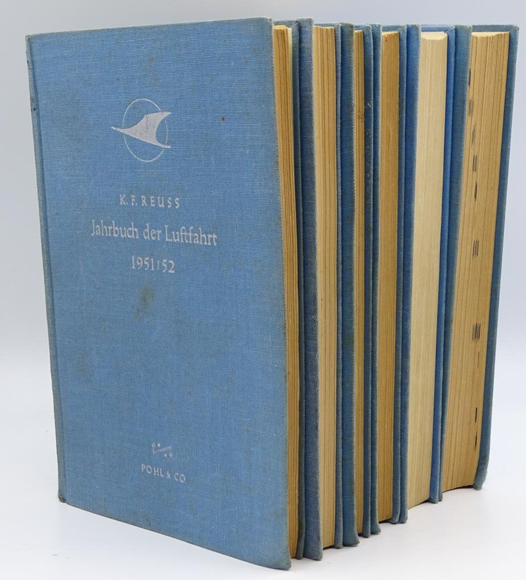 6x Jahrbücher der Luftfahrt ,Pohl&Co,1951-5