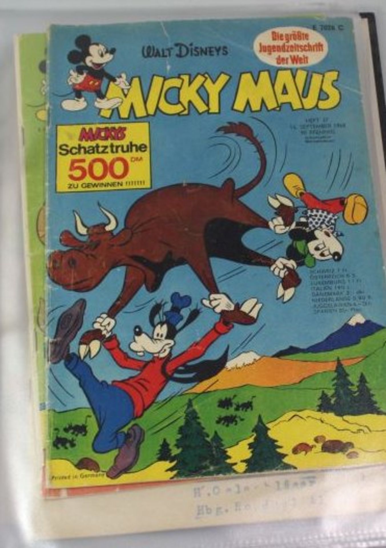 Ordner mit div. Ausgaben "Mickey Mouse", ab 1961 - 1968, teilw. Gebrauchsspuren. - Image 3 of 5