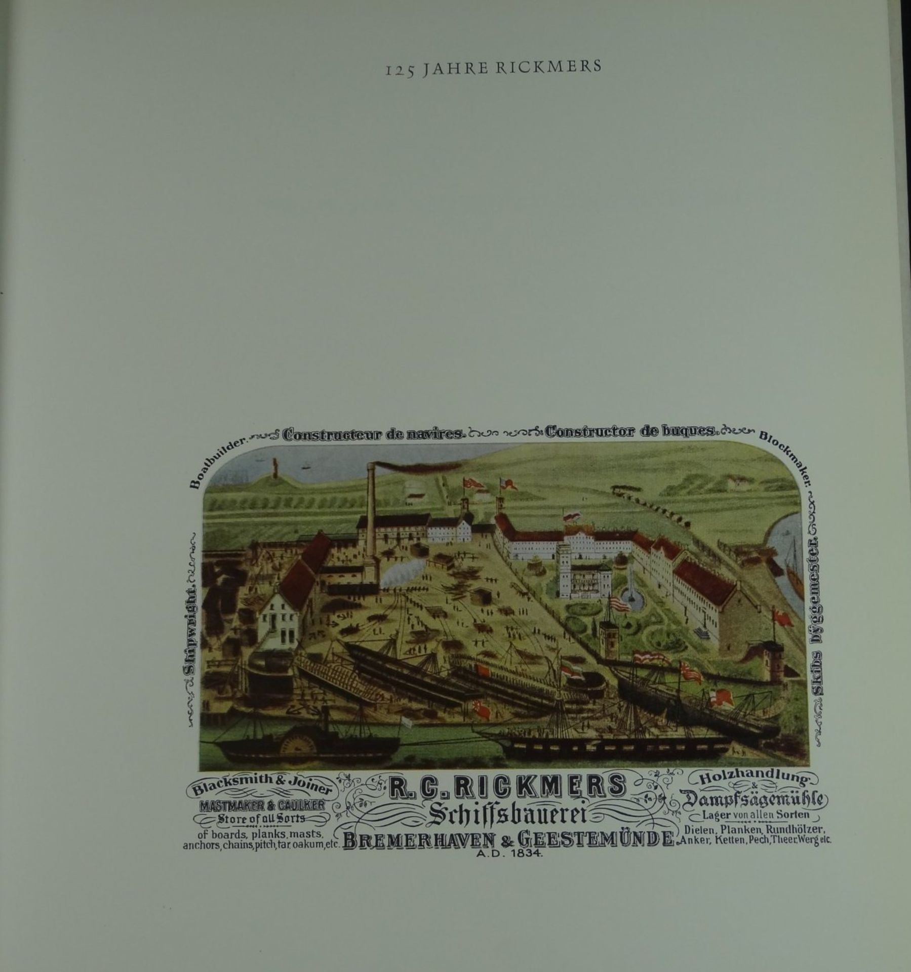 Firmenschrift "125 Jahre Rickmers Werft, Bremerhaven", 27x23 cm - Image 2 of 7