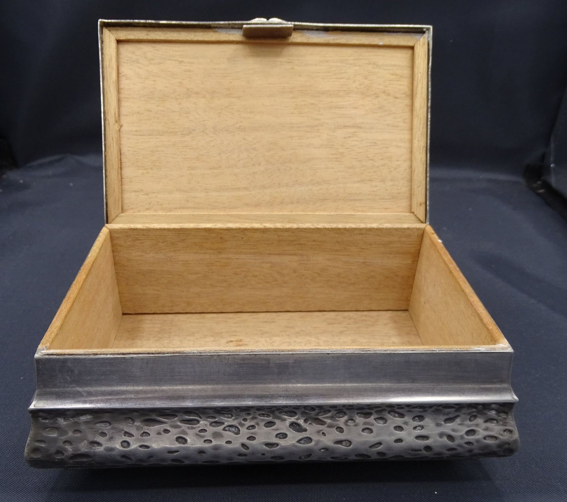 Silber-Zigarrenkiste "WMF"-800-, innen Holz, älter, H-6 cm, 10x15 cm, 330 g - Bild 4 aus 6