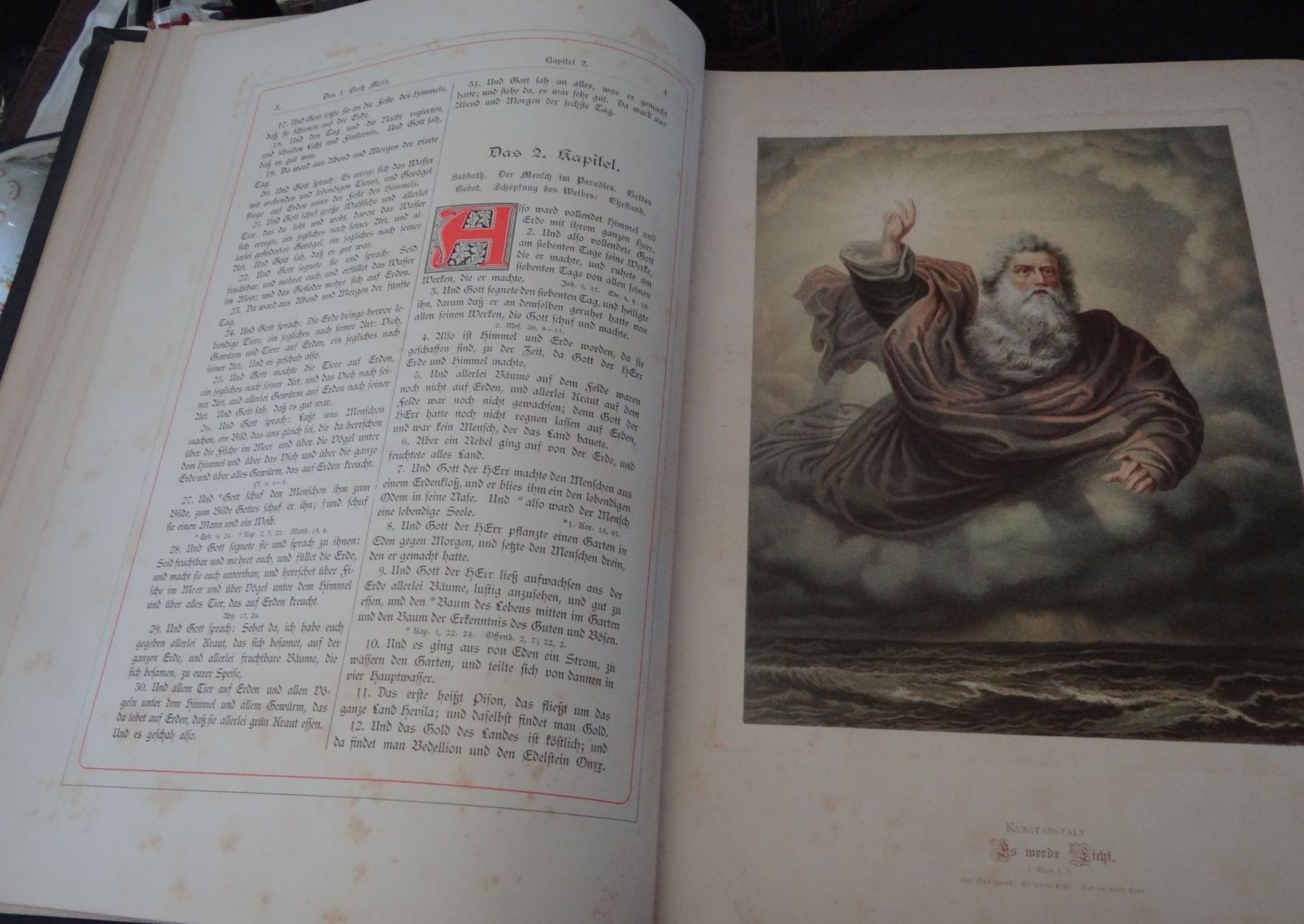 "Die Heilige Schrift" mit Hauschronik,2x Prachtbände illustriert mit 127 Chromdrucken, - Bild 5 aus 9