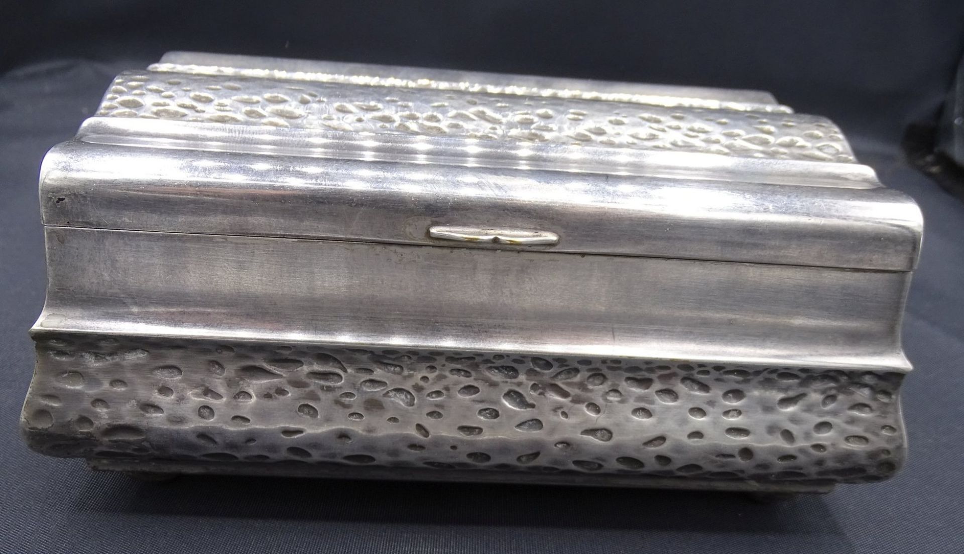 Silber-Zigarrenkiste "WMF"-800-, innen Holz, älter, H-6 cm, 10x15 cm, 330 g