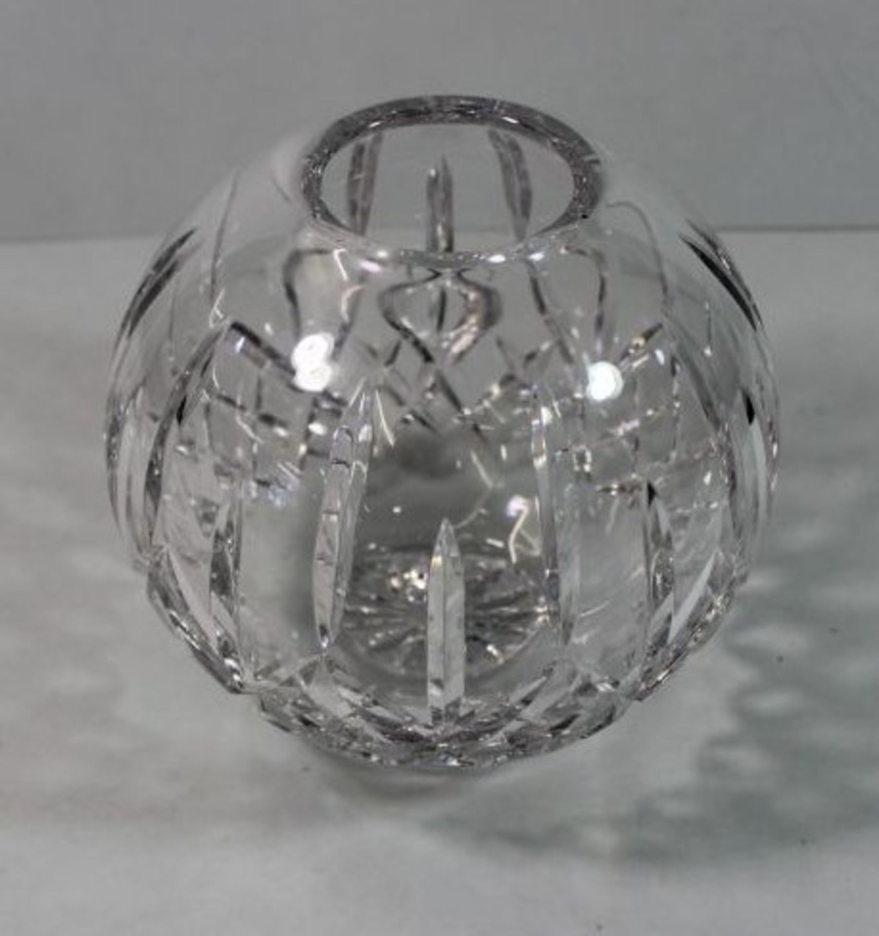 Kristall-Kugelvase, H-14cm.