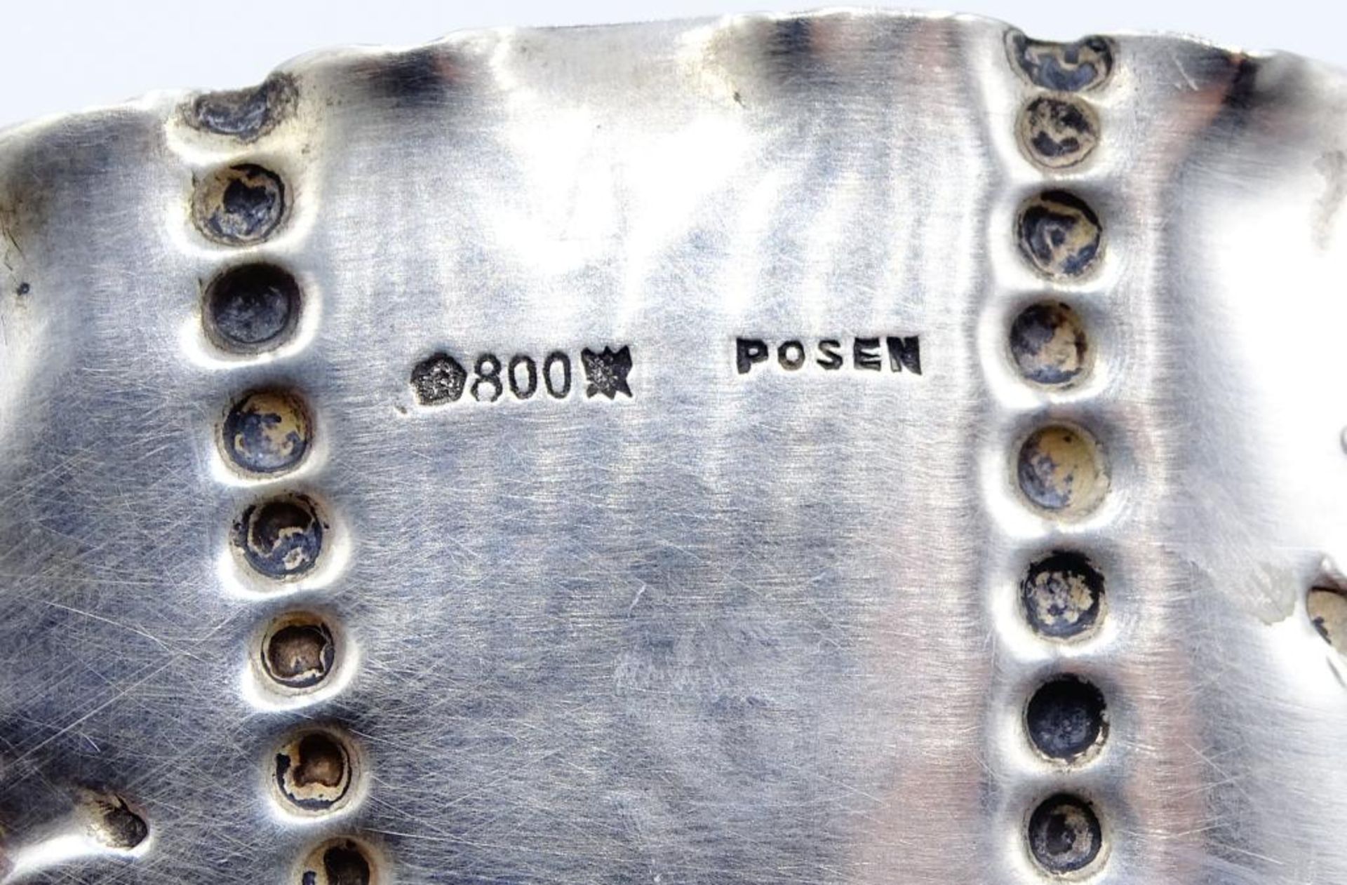 Anbietschale Silber 800/000 POSEN,nummeriert,128,3gr.,21x13cm - Bild 8 aus 9