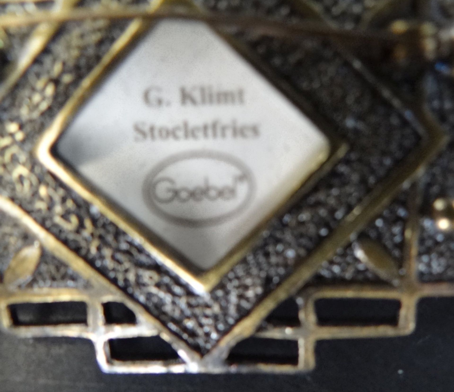 Schmuck nach G. Klimt, Stockletfries, von Goebel, Artis Orbis, Kette mit Anhänger und Brosche, in - Image 5 of 6