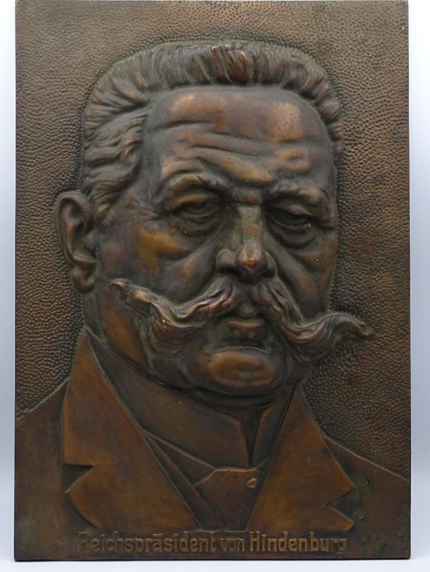 Große schwere Plakette "Reichspräsident von Hindenburg", 39x27