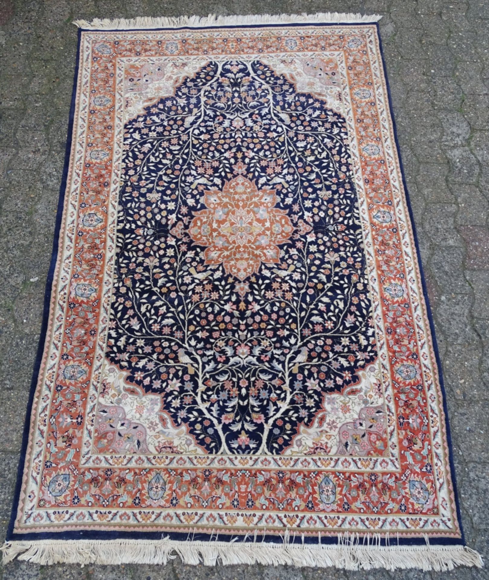 Orient-Teppich, Kaschmir-Seide, 220x138 cm