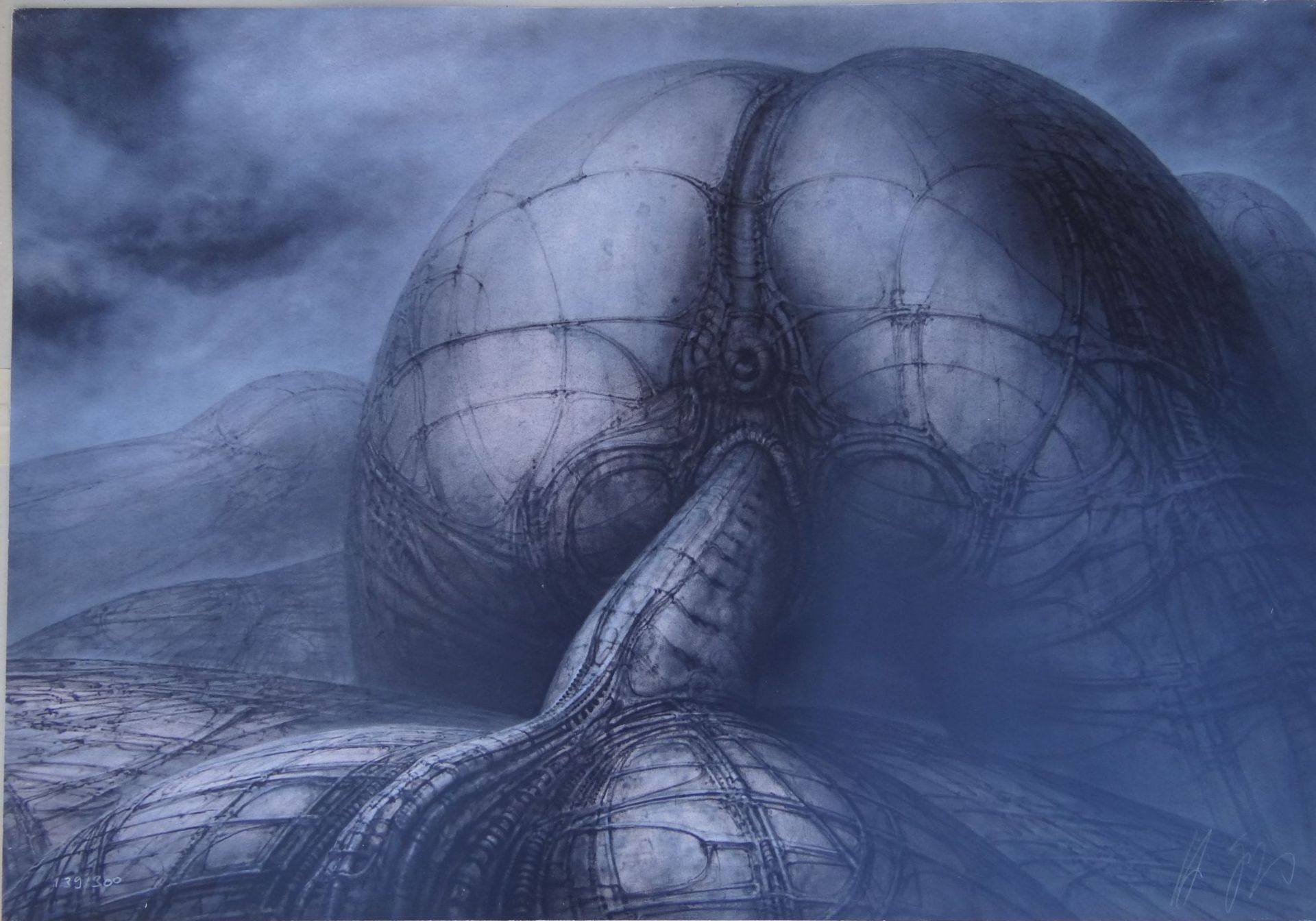 *H.R. GIGER (1940-2014), , Serigraphie, Nr.139/300, 70x100 cm..