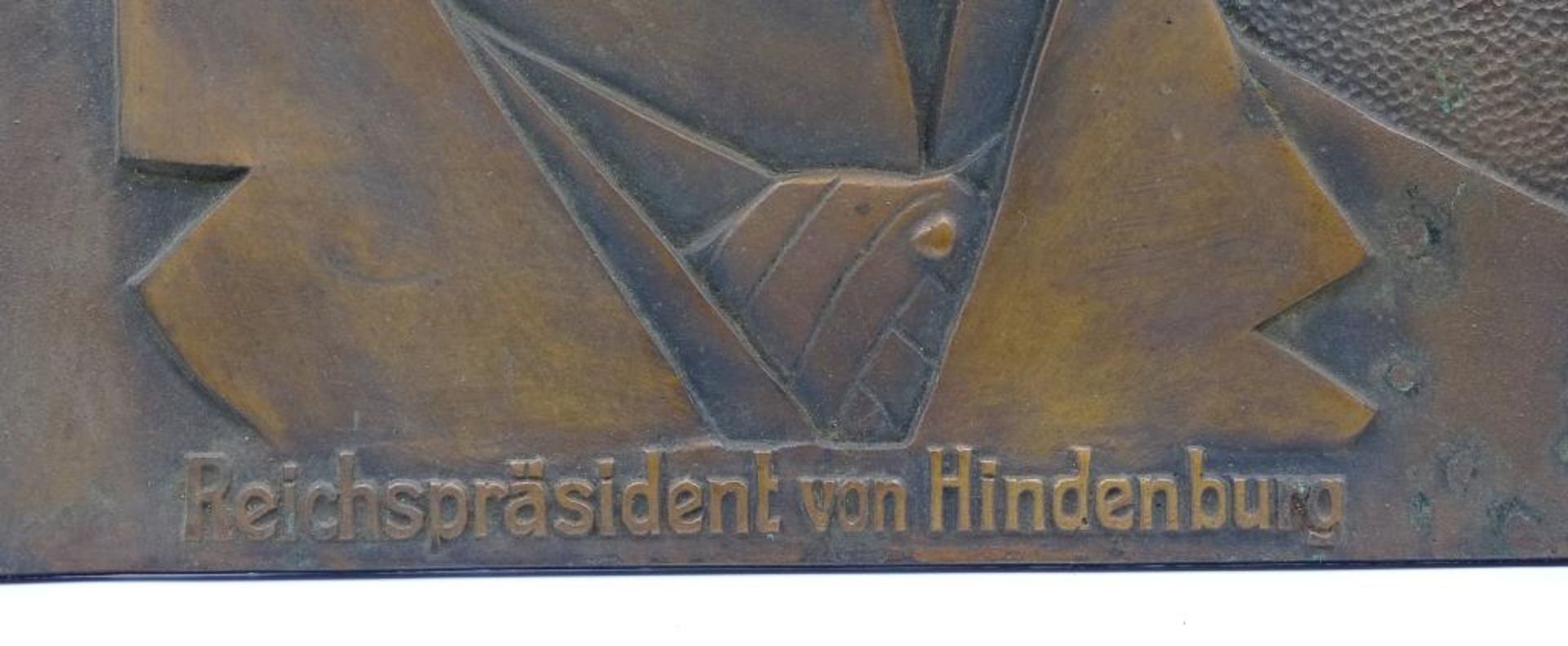 Große schwere Plakette "Reichspräsident von Hindenburg", 39x27 - Bild 2 aus 3