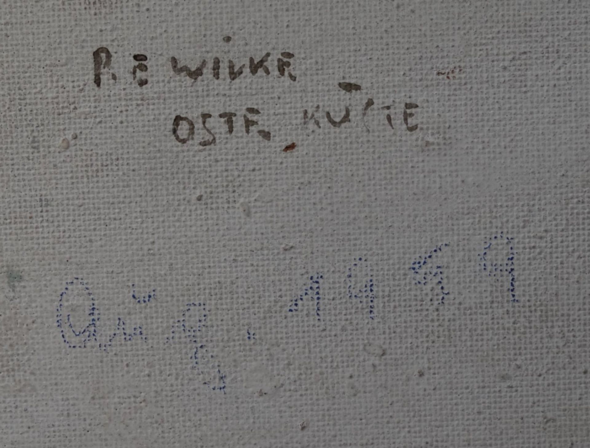 Paul Ernst WILKE (1894-1972), 1954 "Oste-Küste" betitelt, Öl/Malfaser, gerahmt, RG 44x54 - Bild 6 aus 7