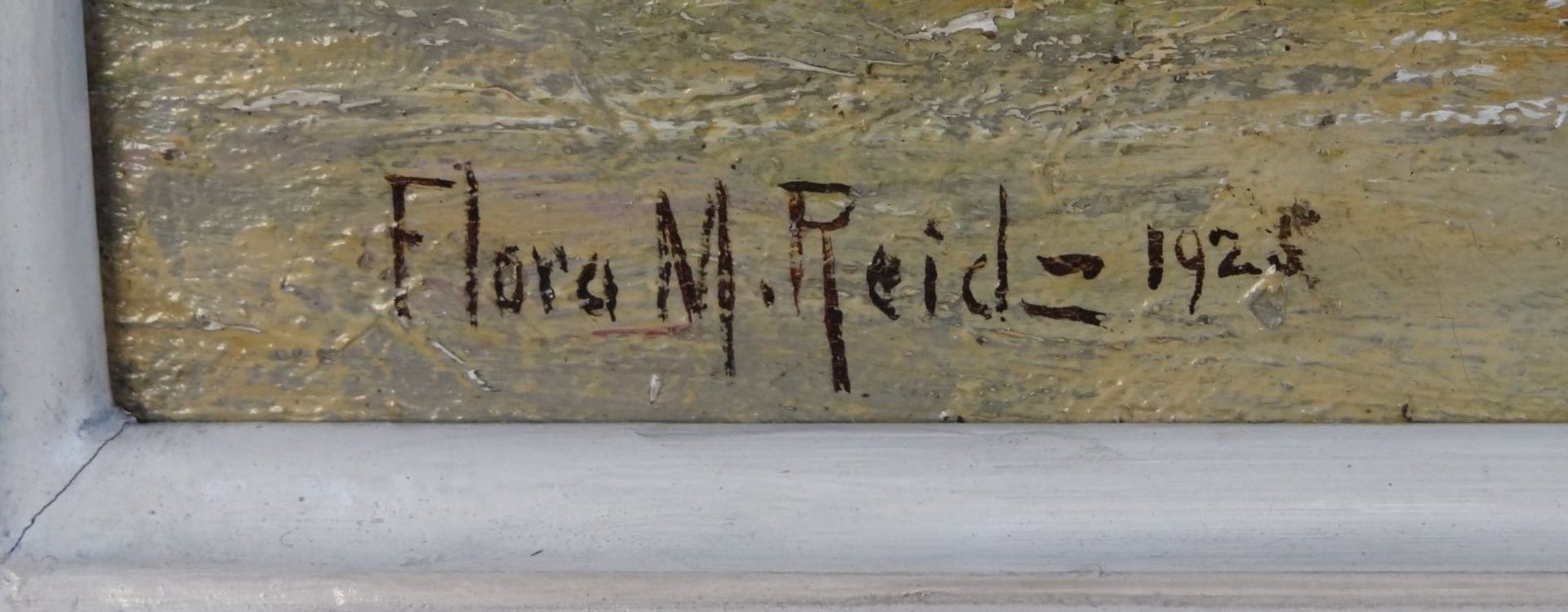 Flora MacDonald REID (1861-1938) "Marktgeschehen" Öl/Leinen, 27x37 cm, gerahmt, RG 38x48 c - Bild 4 aus 6