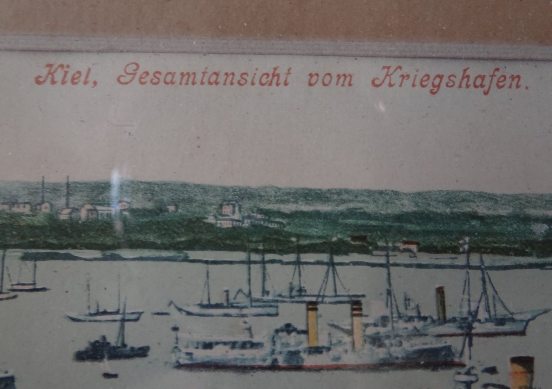 Panorama Bild "Kiel-Krieghafen" ger/Glas,RG 18x66 cm - Bild 5 aus 5