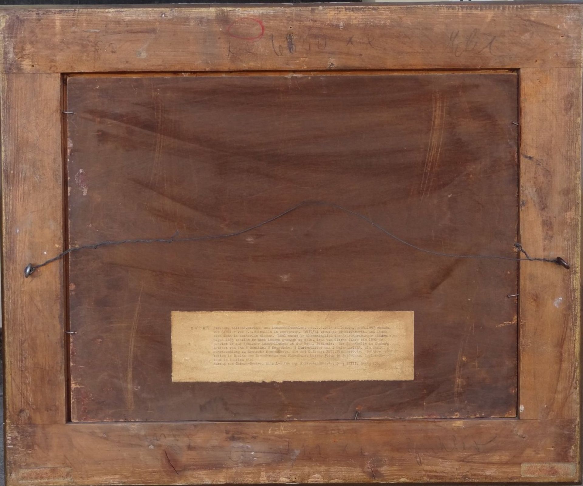 Abraham I HULK (1813-1897) "Fischerboote" Öl/Leinen, doubliert auf Holzplatte, 37x47 cm, gerahmt, - Bild 9 aus 10
