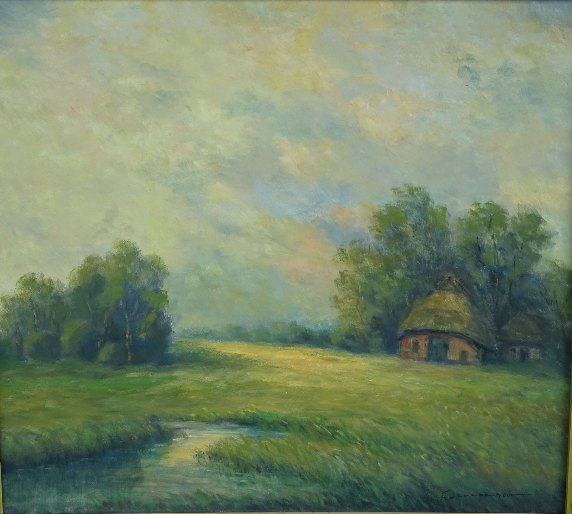 Fedor SZERBAKOW (1911-2009) "Sommer-Moorlandschaft" betiteltI , Öl/Malfaser, gerahmt, RG 108x116 c