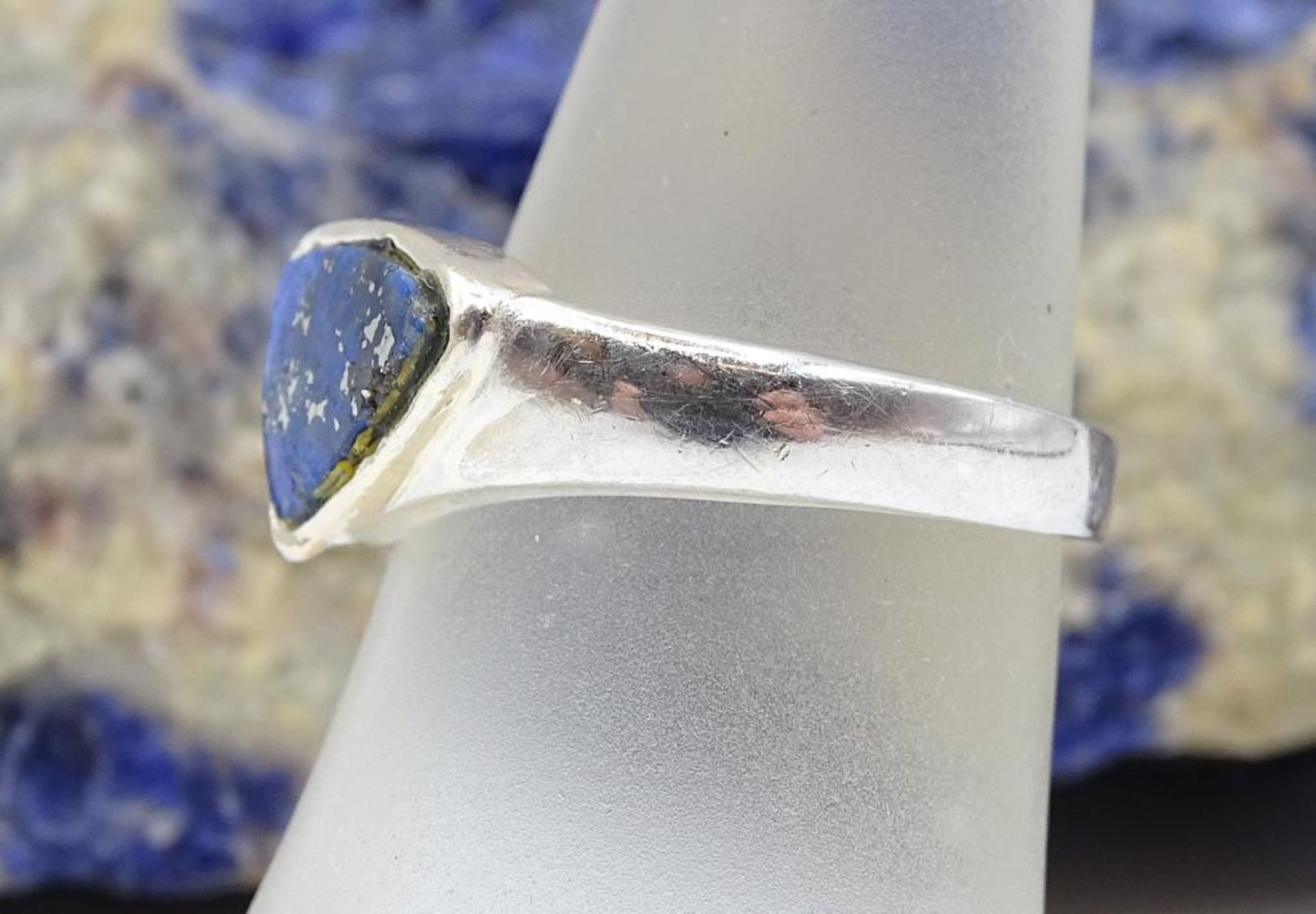 * 925er Silber Ring mit Lapislazuli, 3,5gr.,RG 52 - Image 3 of 3