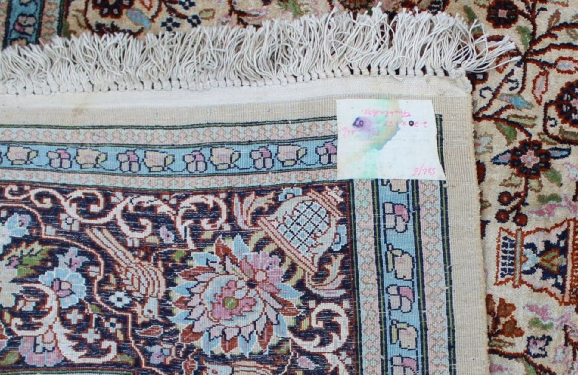 gr. Orientteppich, Seidenflor, schönes Muster, guter Zustand, 285 x 180cm. - Bild 5 aus 5