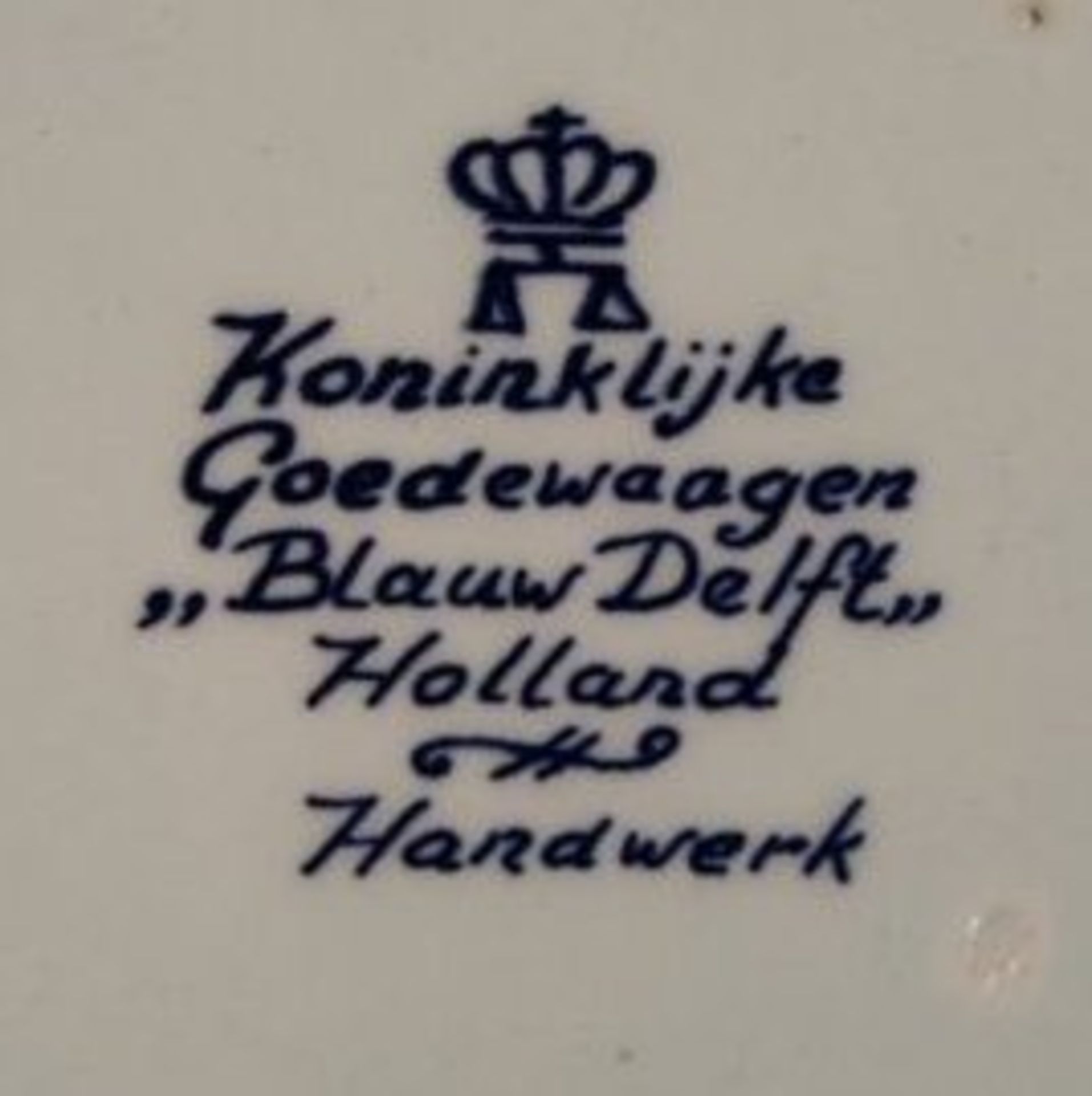 gr. Wandteller, Royal Godewaagen, blaue Ansichten-Malerei, D-28cm. - Bild 2 aus 2