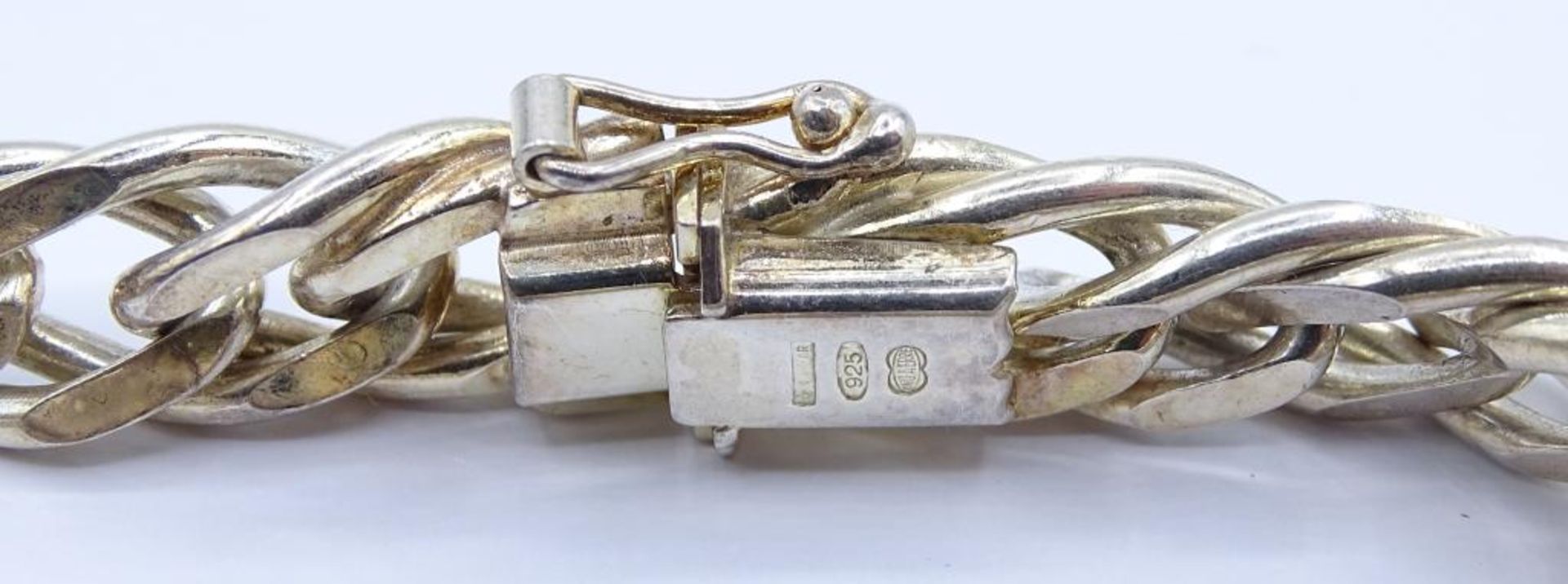 Massives Silber Armband 925/000,L- 19cm,b-9,8mm, 32,3gr. - Bild 3 aus 3