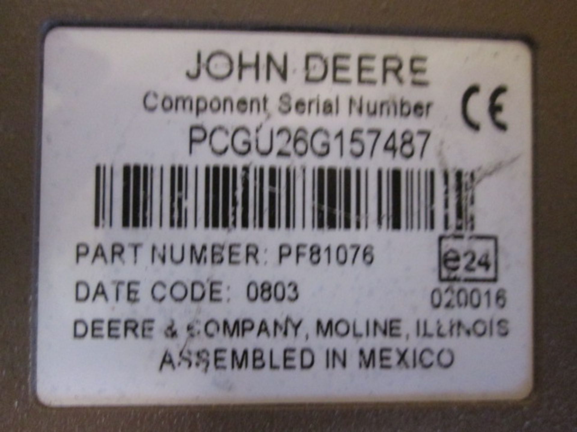 JD 2600 DISPLAY, (PCGU26G157487)AUTO TRAK, SWATH CONTROL; ROW SENSE - Image 3 of 3