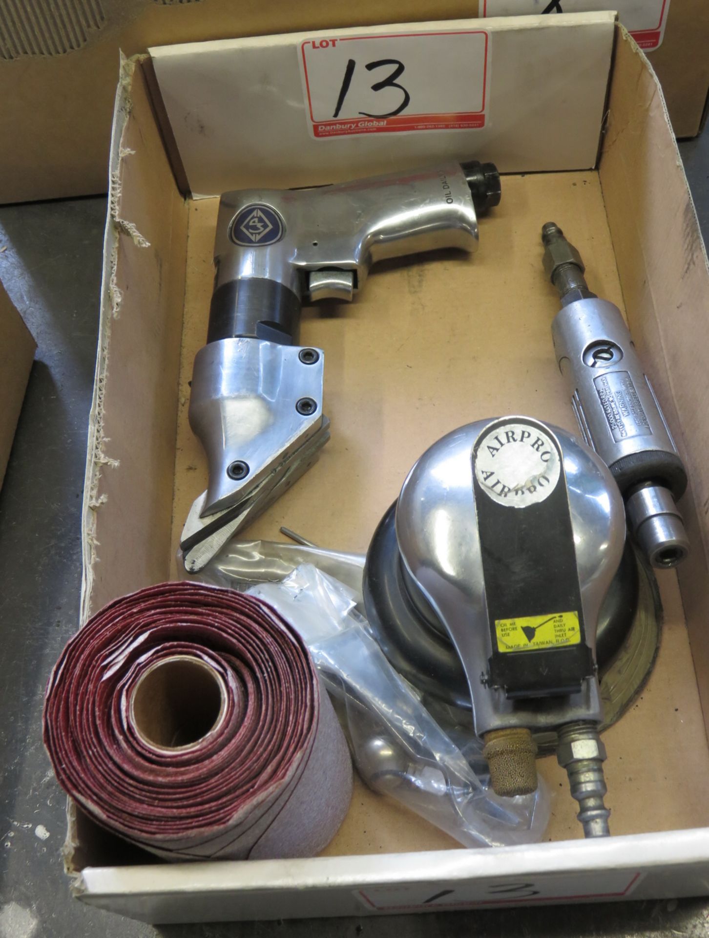 LOT - WESPRO SH 18B PNUE SHEAR, AIRPRO PNUE PALM SANDER, INLINE DIE GRINDER