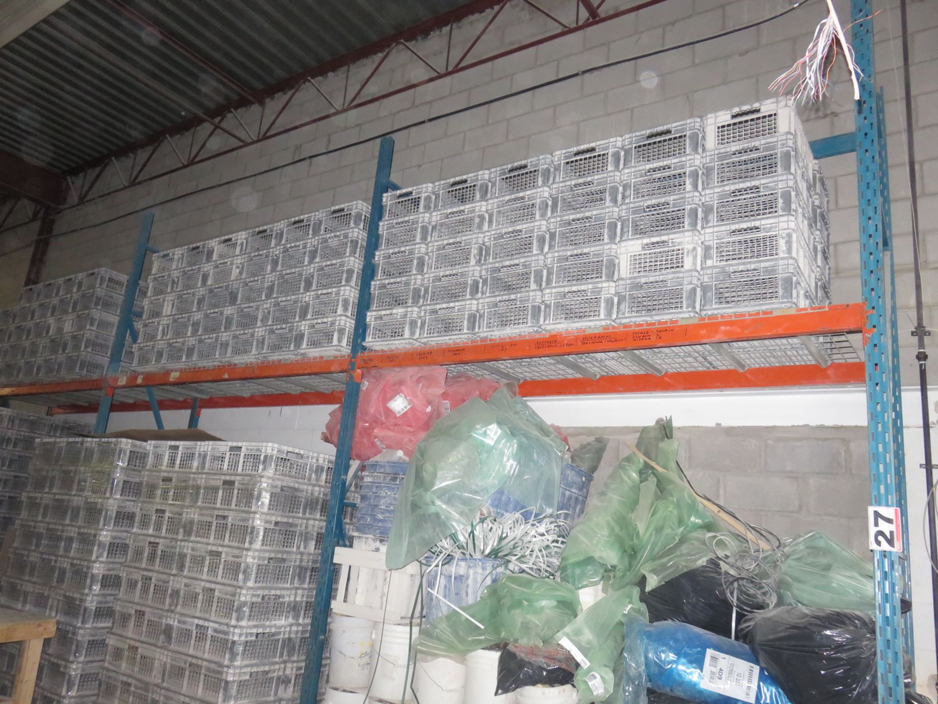 UNITS - AKRO-MILLS GREY PLASTIC 15.75 X 23.75 X 8.5 TOTE BINS (ON RACKING & LOOSE ON FLOOR)