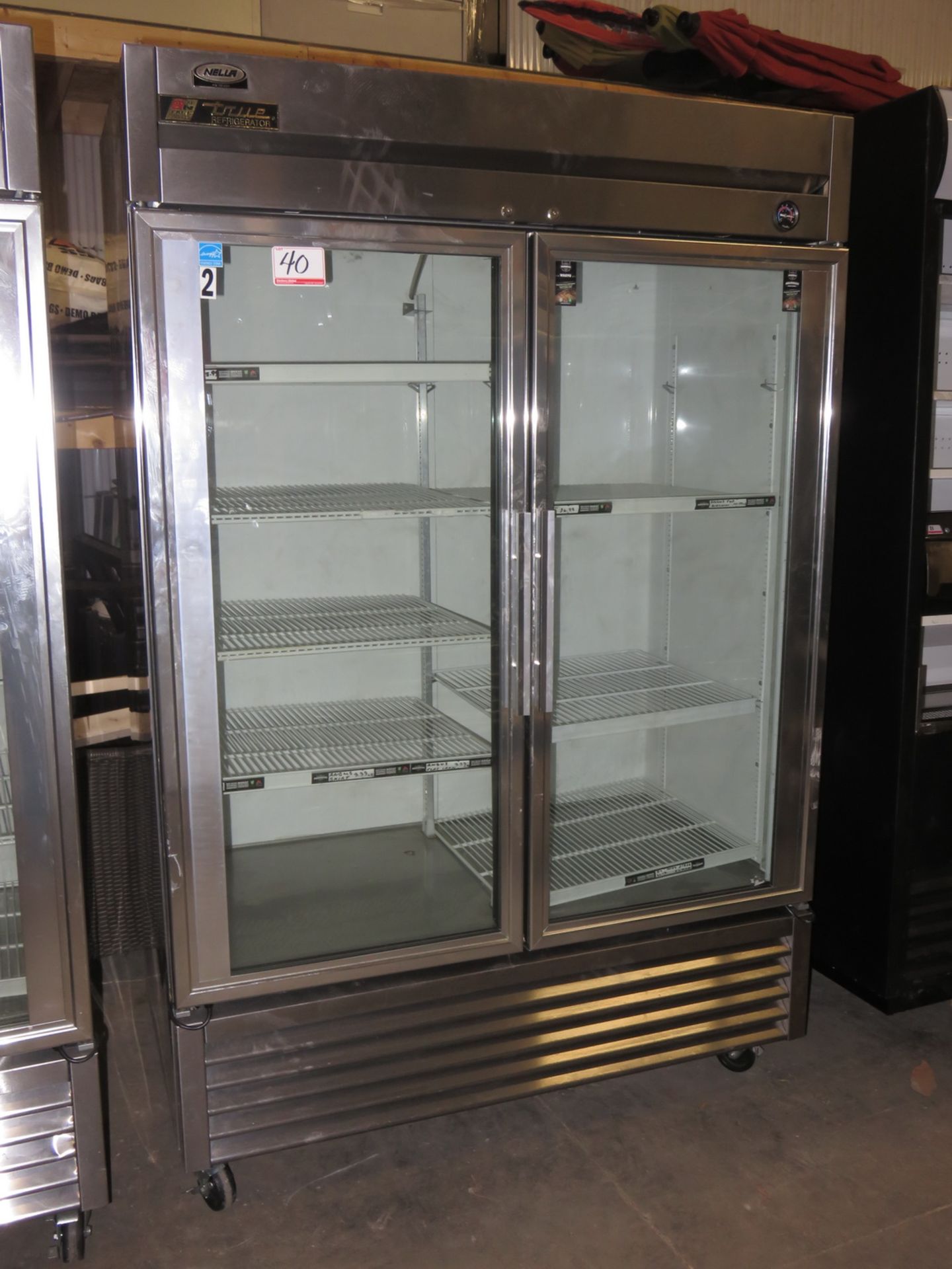 TRUE T-49G 54" STAINLESS STEEL DOUBLE GLASS DOOR REACH-IN REFRIGERATOR